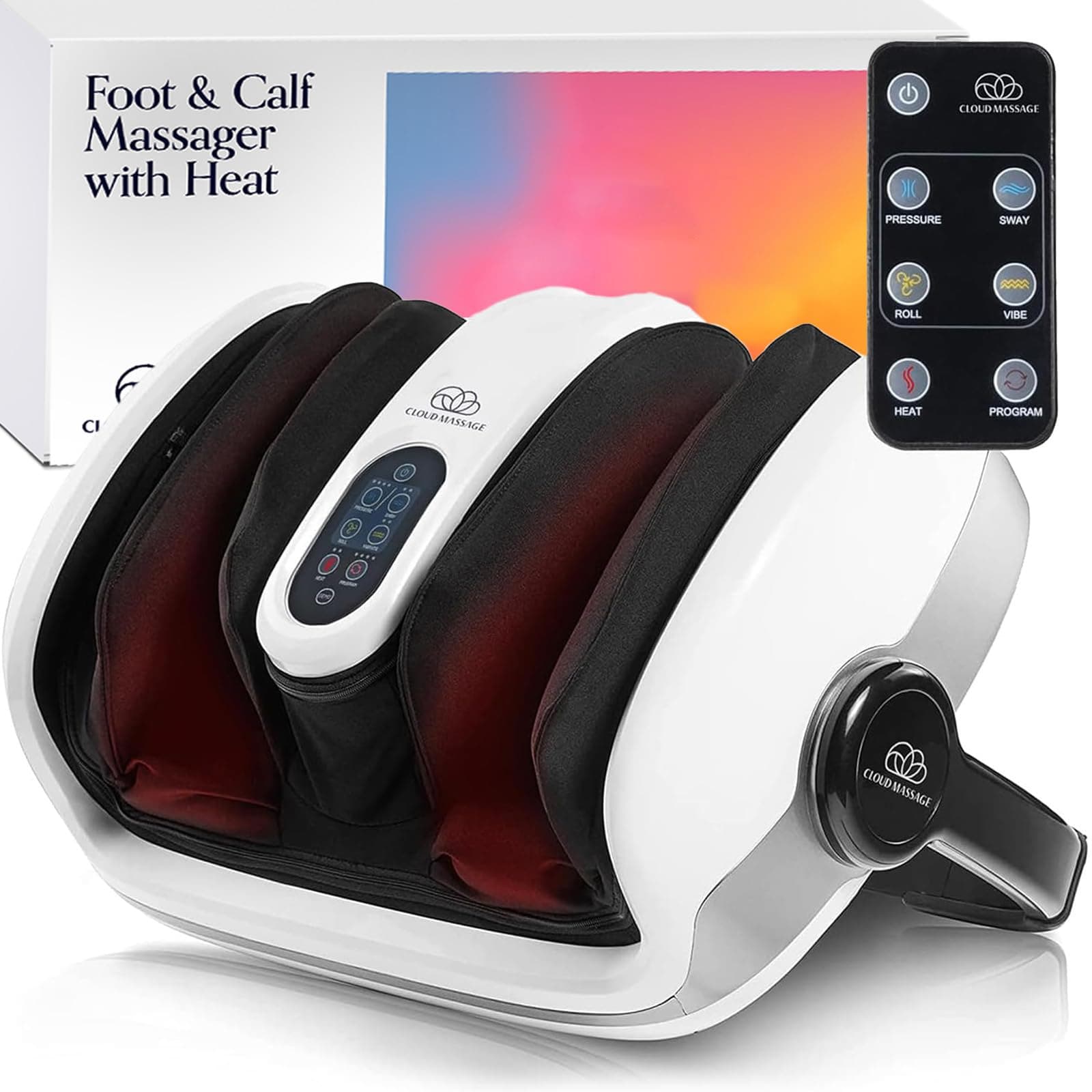 Cloud Massage Shiatsu Foot Massager with Heat – Deep Kneading for Pain Relief – Perfect for Father’s Day, Circulation & Relaxation – Ideal for Plantar Fasciitis, Neuropathy & Arthritis