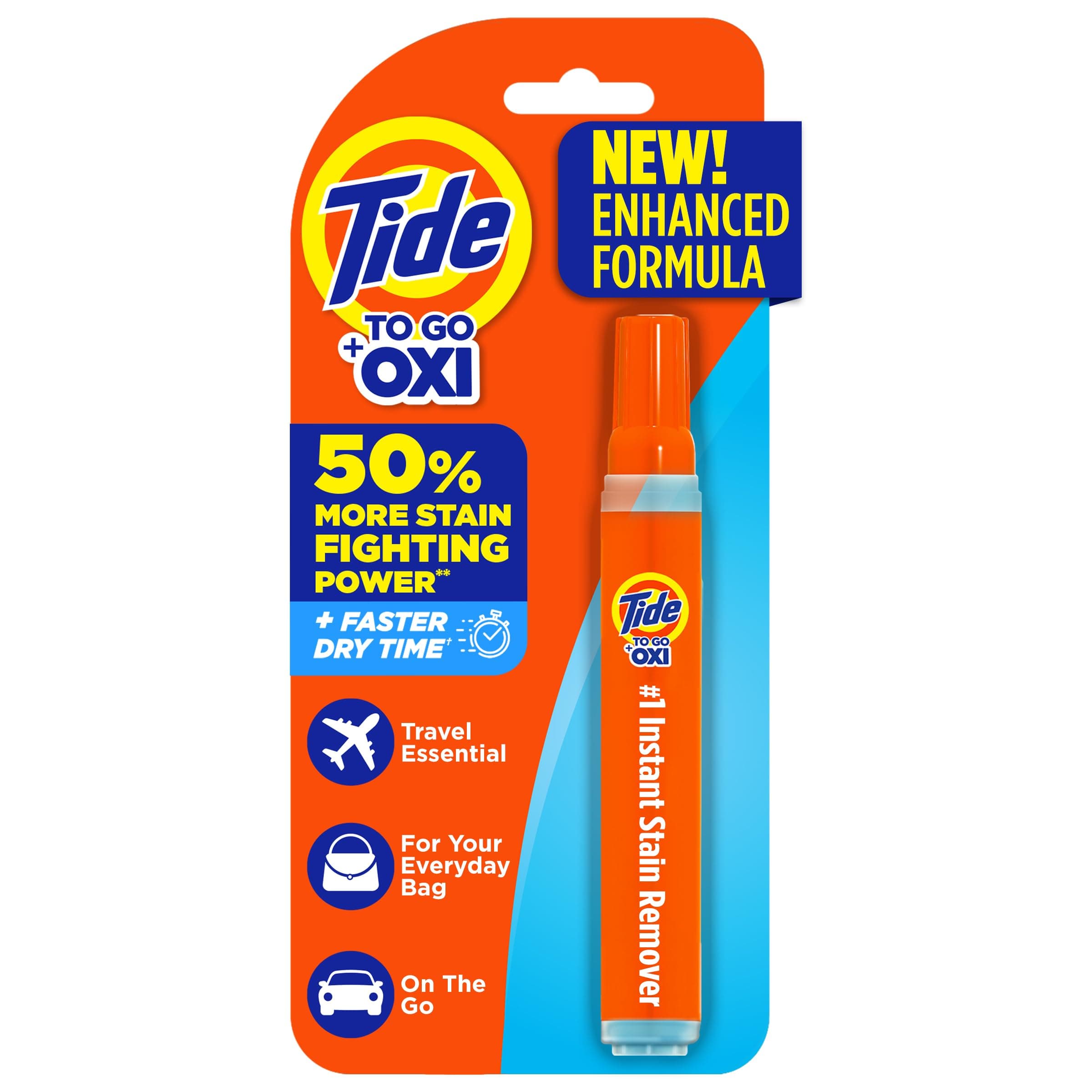 Tide Stain Remover for Clothes, To Go Pen, Instant Spot Remover for Clothes, Travel & Pocket Size, 1 Count