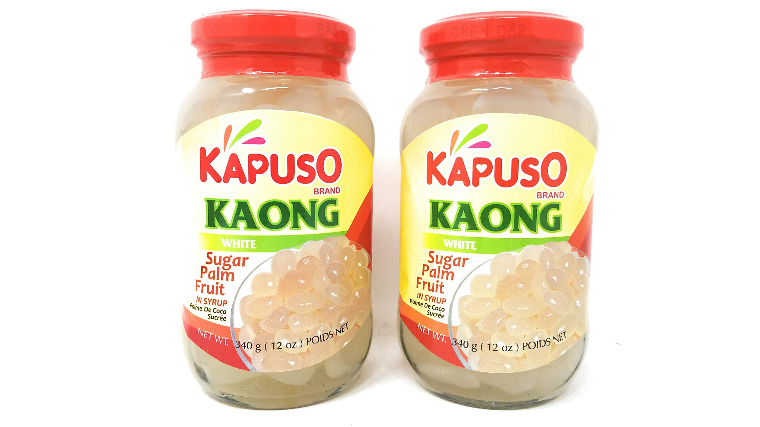 Kapuso Kaong White Sugar Palm Fruit in Syrup 340g, 2 Pack
