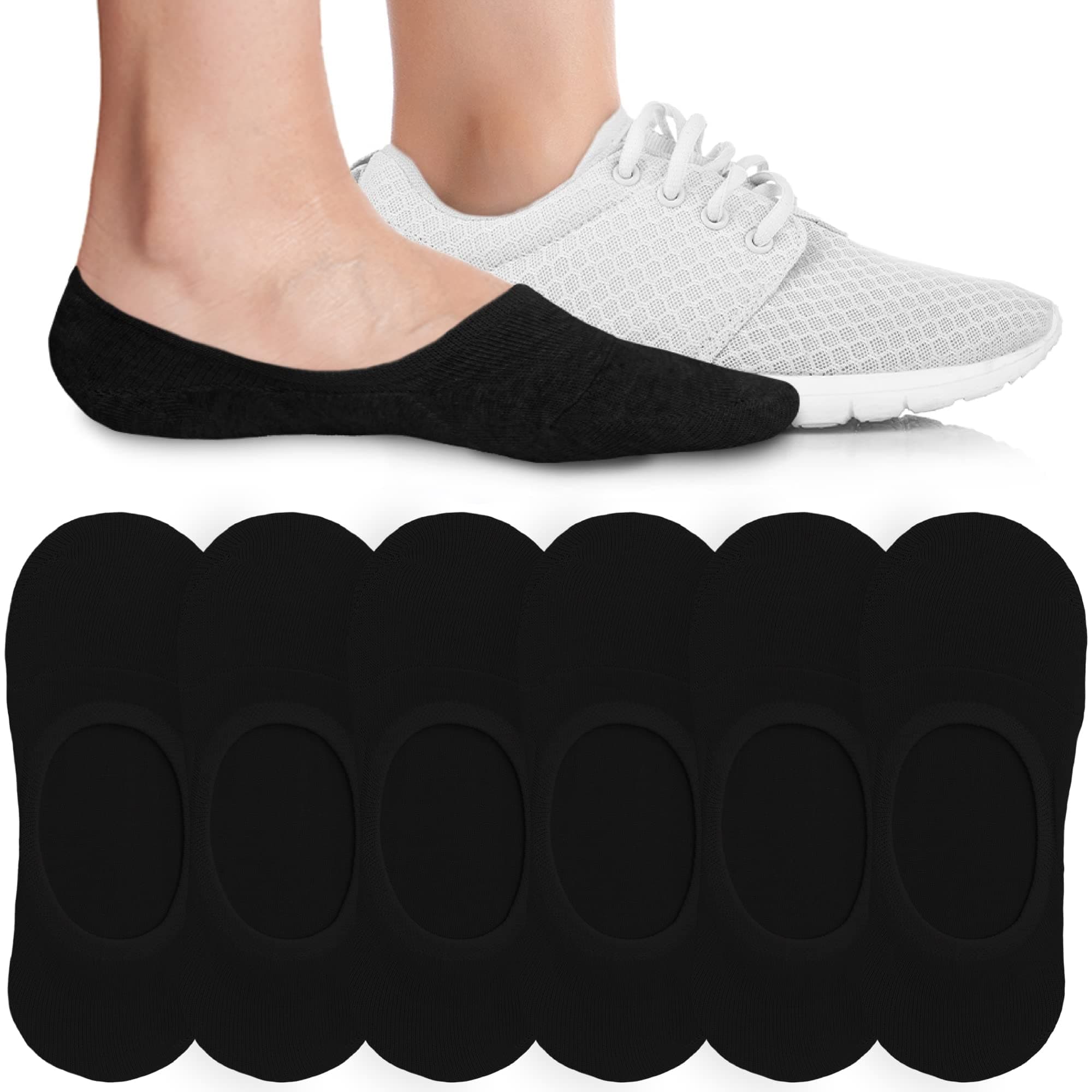 Eedor No Show Socks Womens Invisible Liner, Non Slip & Low Cut, Casual & Formal Wear, Soft & Stretchable