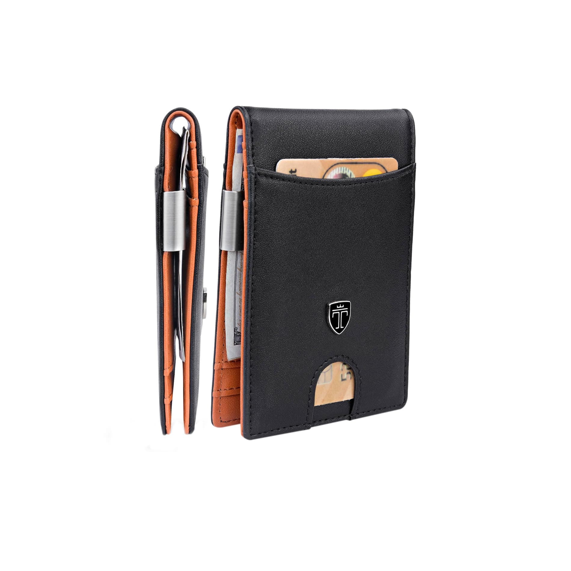 Money Clip Wallet"RIO" - Mens Wallets slim Front Pocket RFID Blocking Card Holder Minimalist Mini Bifold Gift Box