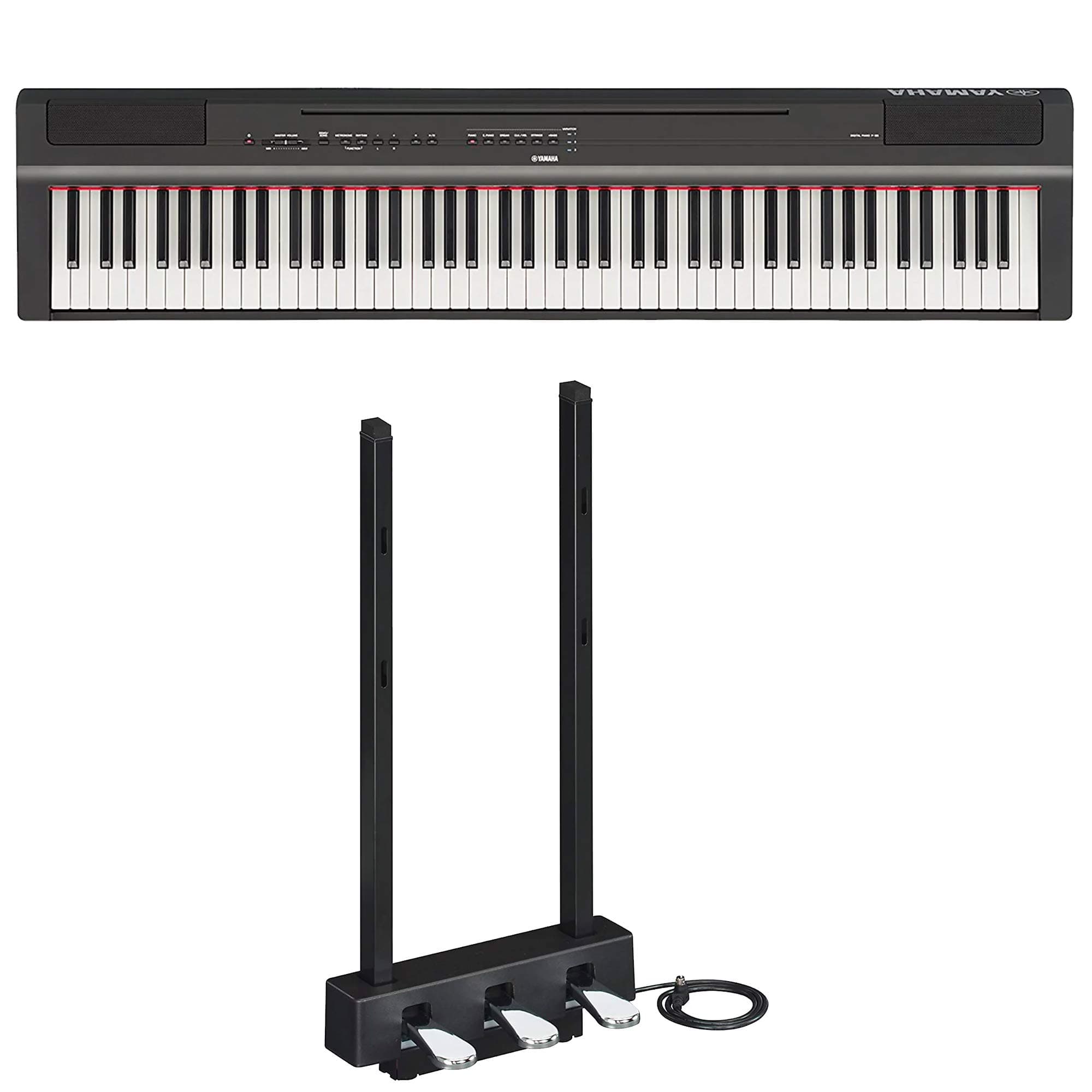 Yamaha P-125 88-Key Digital Piano and LP1B 3-Pedal Unit Bundle