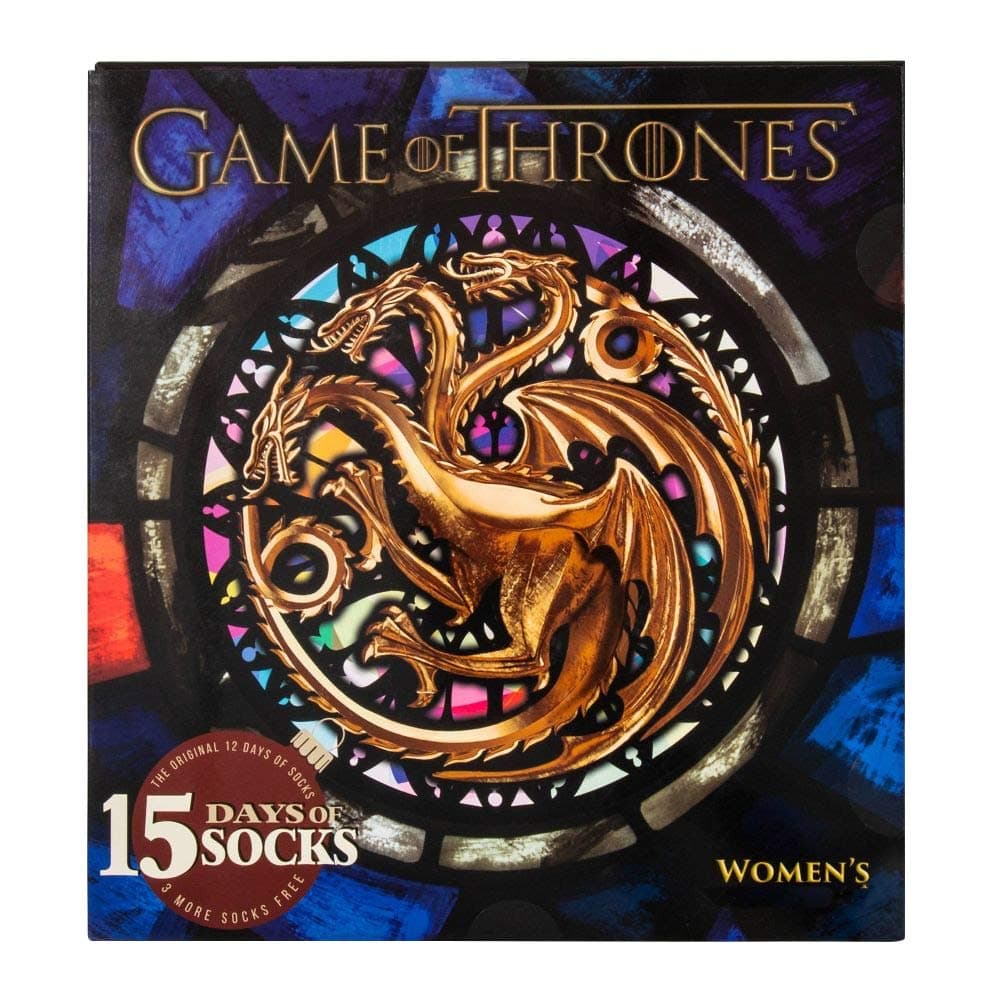 Women's Game Of Thrones 15 Days of Socks Advent Calendar - Colors May Vary One Size