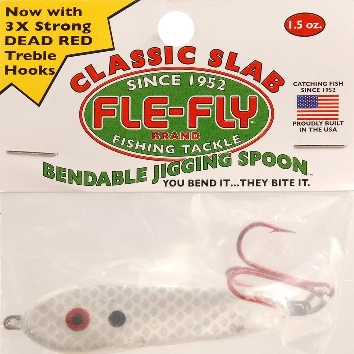 Fle Fly Slab Bendbl Jiggn SPN 1.5Oz Wh Fishing Products