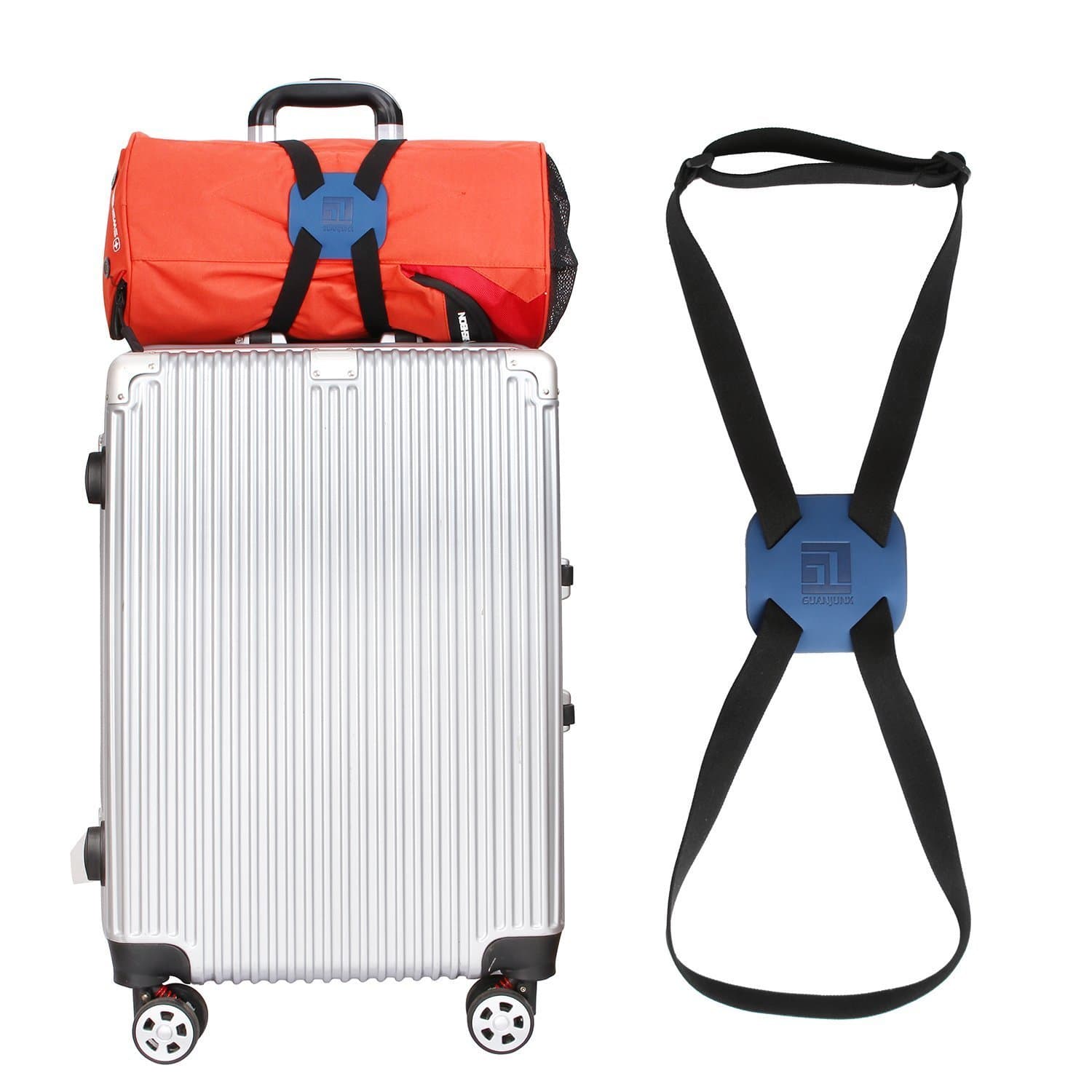 Luggage Straps Bag Bungee for Add a Bag Easy to Travel Suitcase Elastic Strap Belt (Blue), Blue