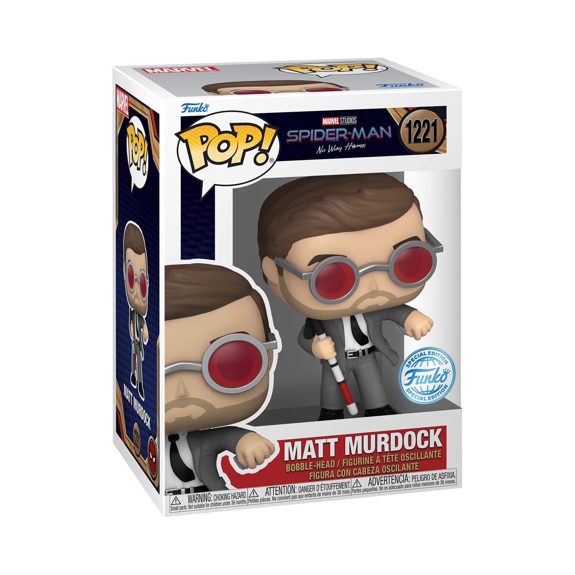 Funko Pop! Marvel: Spider-Man: No Way Home - Matt Murdock With Brick - Spider-man - Amazon Exclusive - Collectable Vinyl Figure - Gift Idea - Official Merchandise - Toys for Kids & Adults