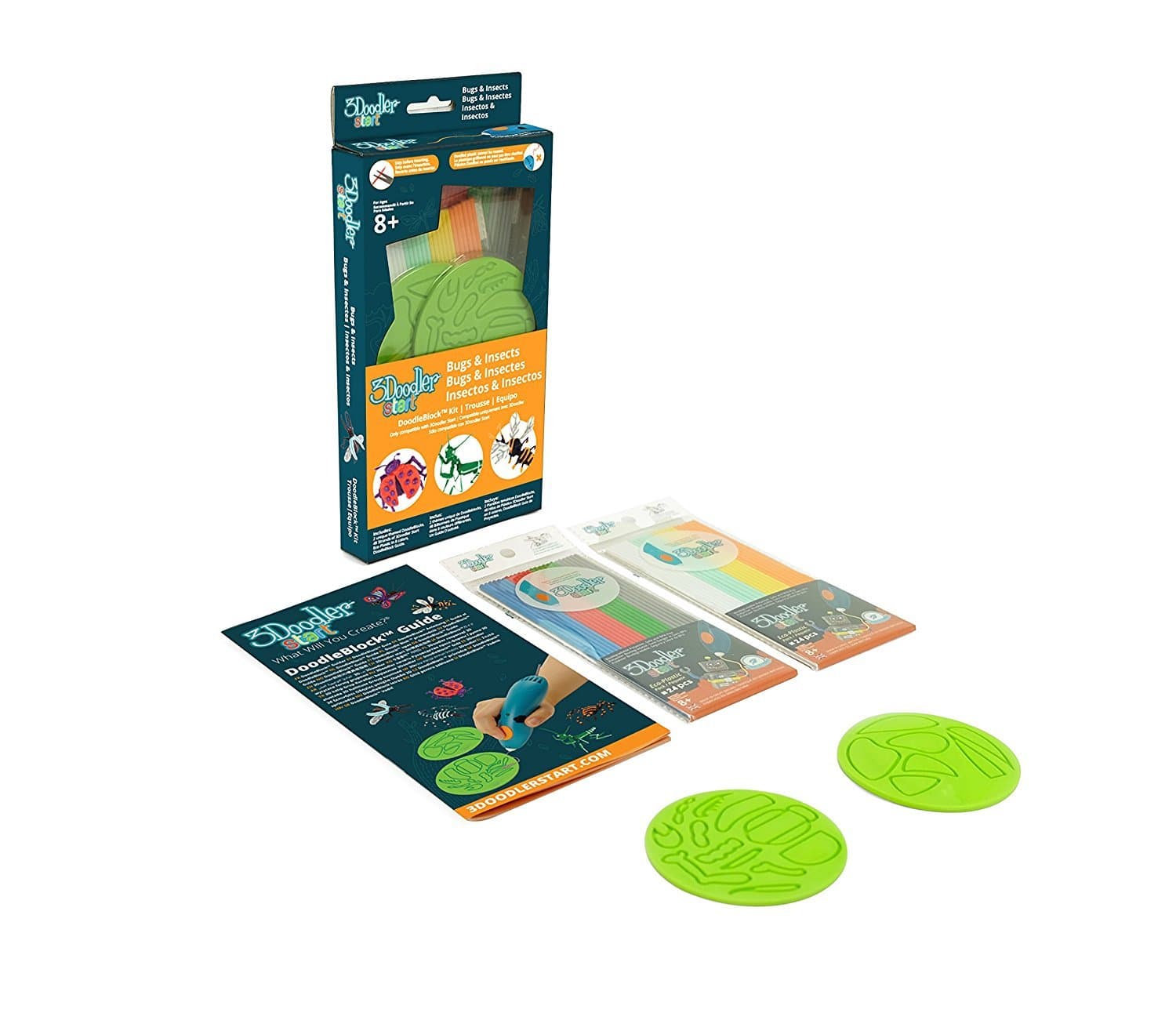 3Doodler Start Bugs & Insects Doodleblock Kit with 2 Pack of Refill Filaments (3D Pen Not Included) 3DS-DBK-IB-COM