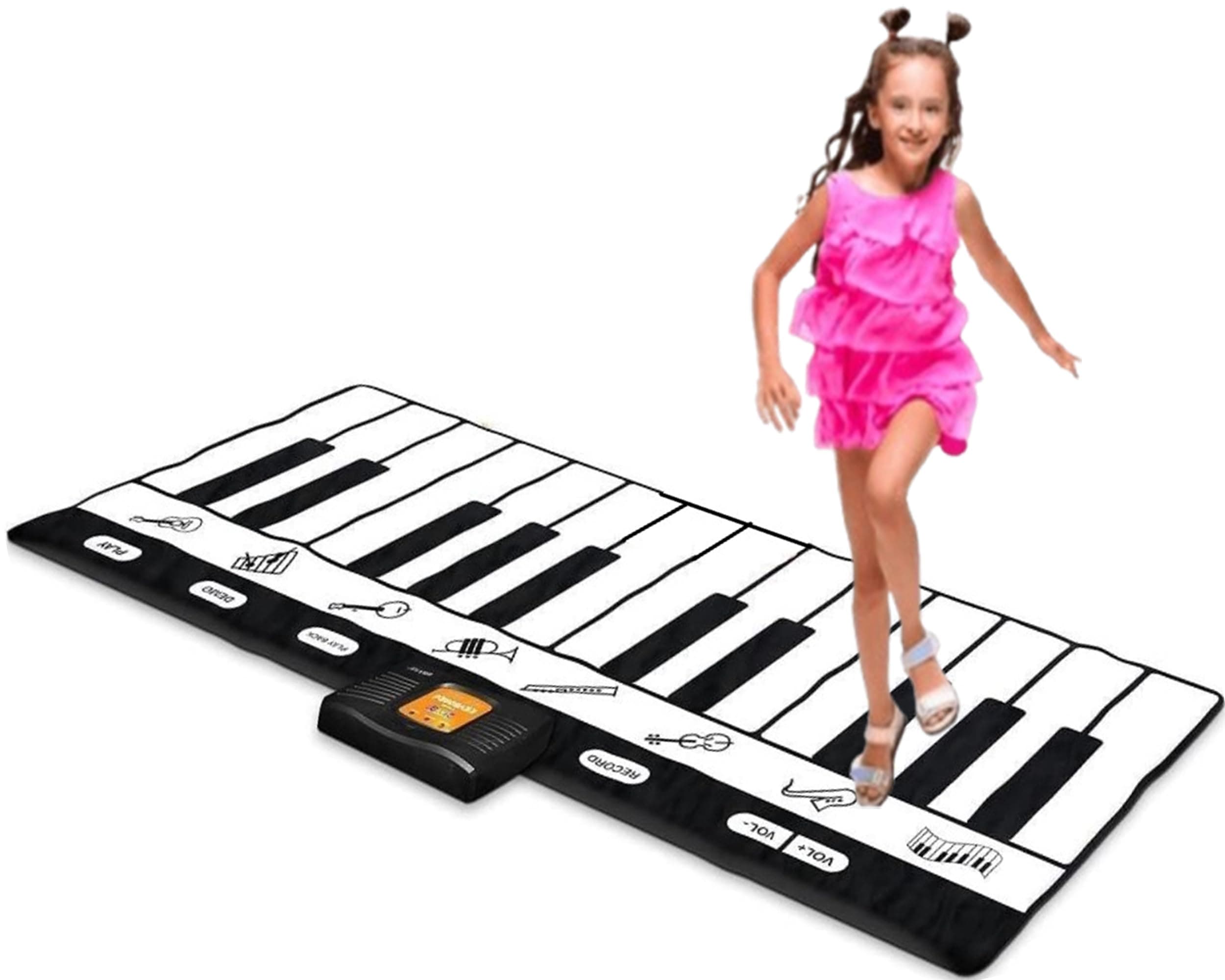 Keyboard Playmat 71" - 24 Keys Piano Play Mat - Piano Mat has Record, Playback, Demo, Play, Adjustable Vol. - Best Keyboard Piano Gift for Boys & Girls - Original By Play22