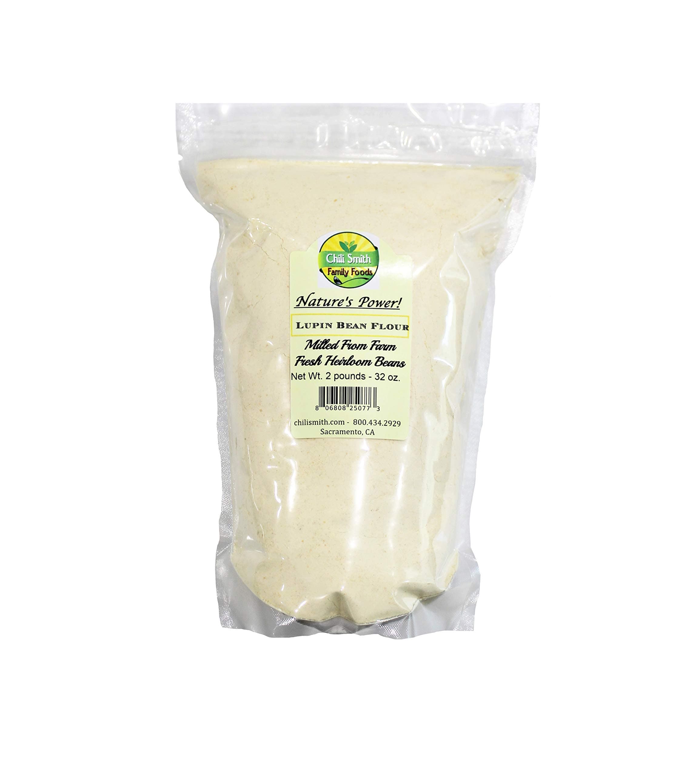 Lupin Bean Flour Milled From Fresh Heirloom Beans 32 oz. or 2 Pounds