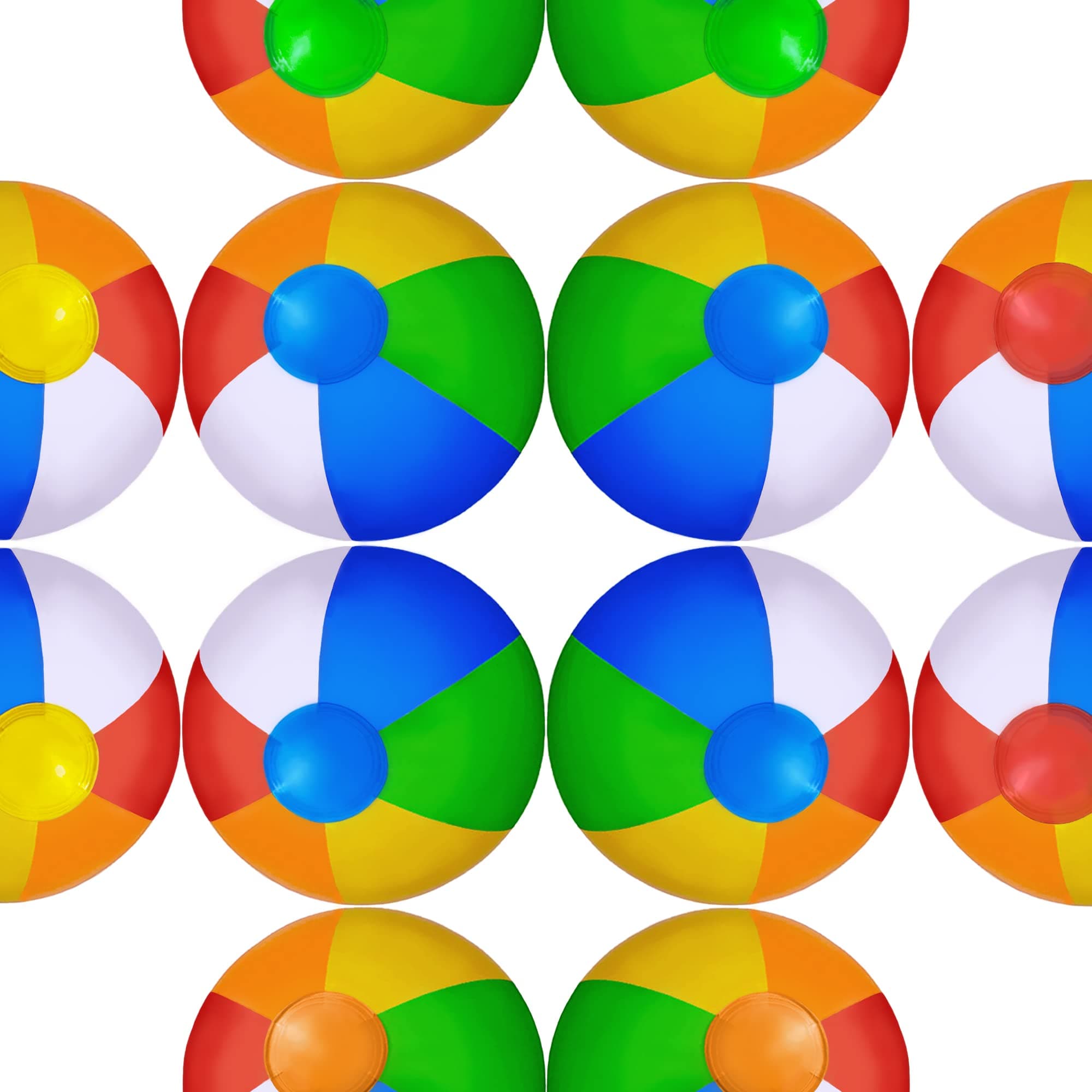 Jishi 12" Beach Balls Bulk 12-Pack Kids Inflatable Blow Up Toys, Pool Floats Decorations Party Favors, Summer Water Fun Toddler Outdoor Games & Activities, Hawaiian Luau Tropical Themed Birthday Gifts