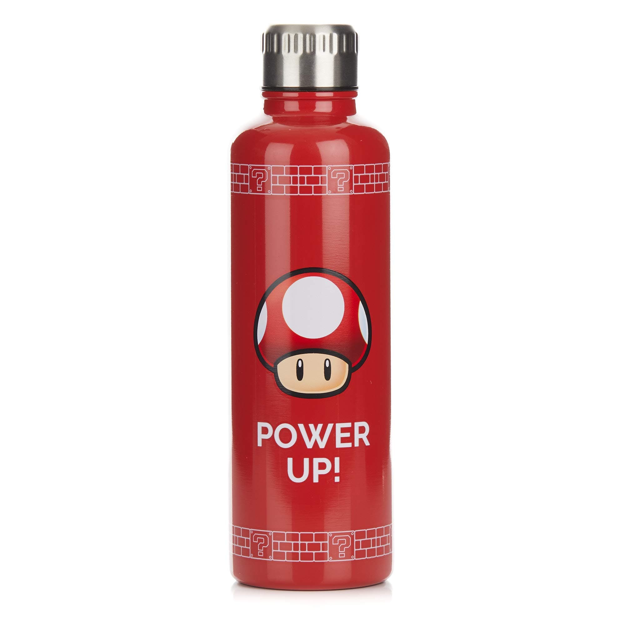 Paladone Super Mario Power Up Water Bottle - Spill & Leak Proof Lid Design - 500 ml