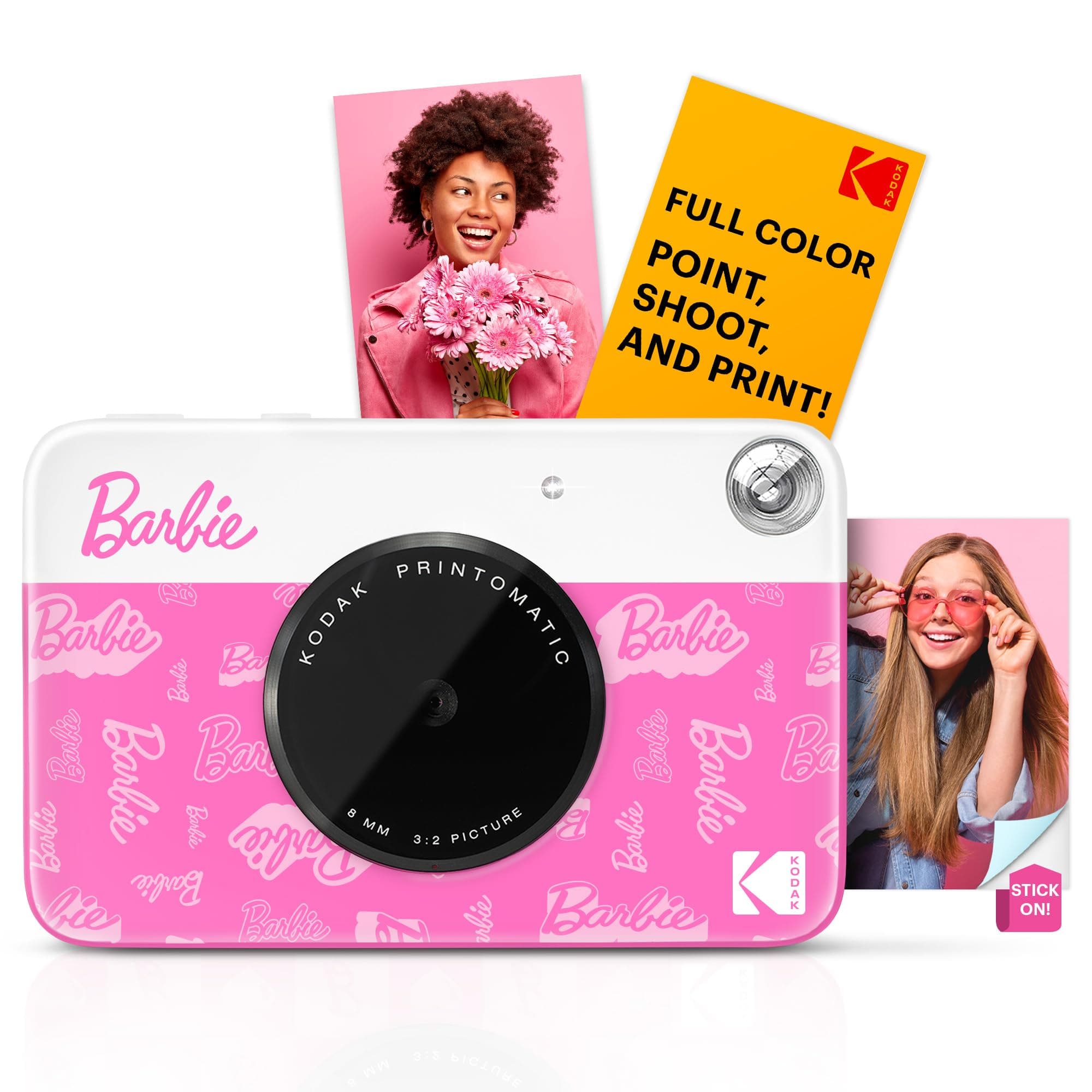 Barbie x Kodak Printomatic Full Color Instant Print Digital Camera - 5MP Portable Barbie Camera Print, Colorful 2x3 Inch Adhesive Photo - Signature Style