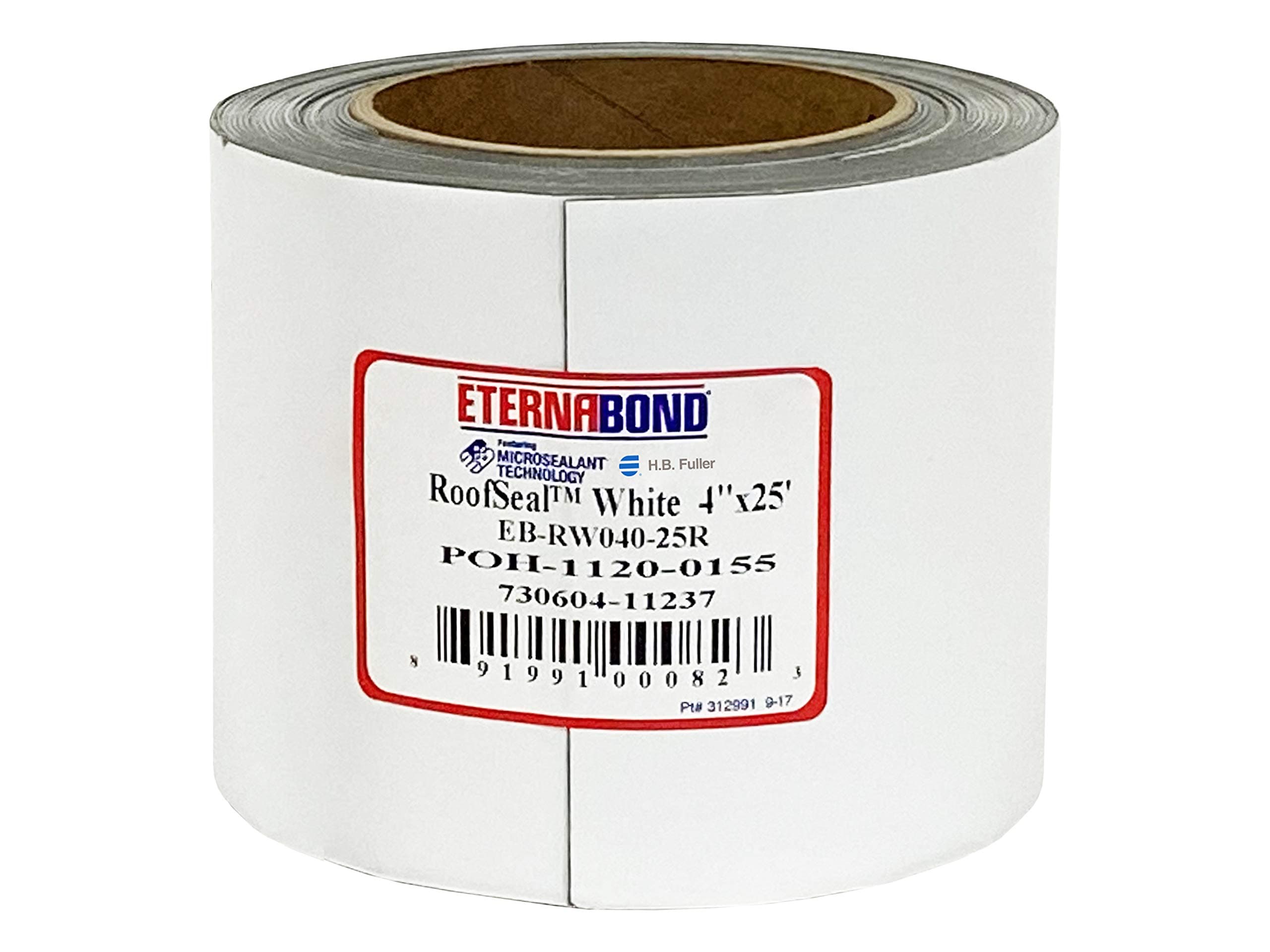 EternaBond RoofSeal White 4" x25' MicroSealant UV Stable RV Roof Seal Repair Tape | 35 mil Total Thickness - EB-RW040-25R - One-Step Durable, Waterproof and Airtight Sealant