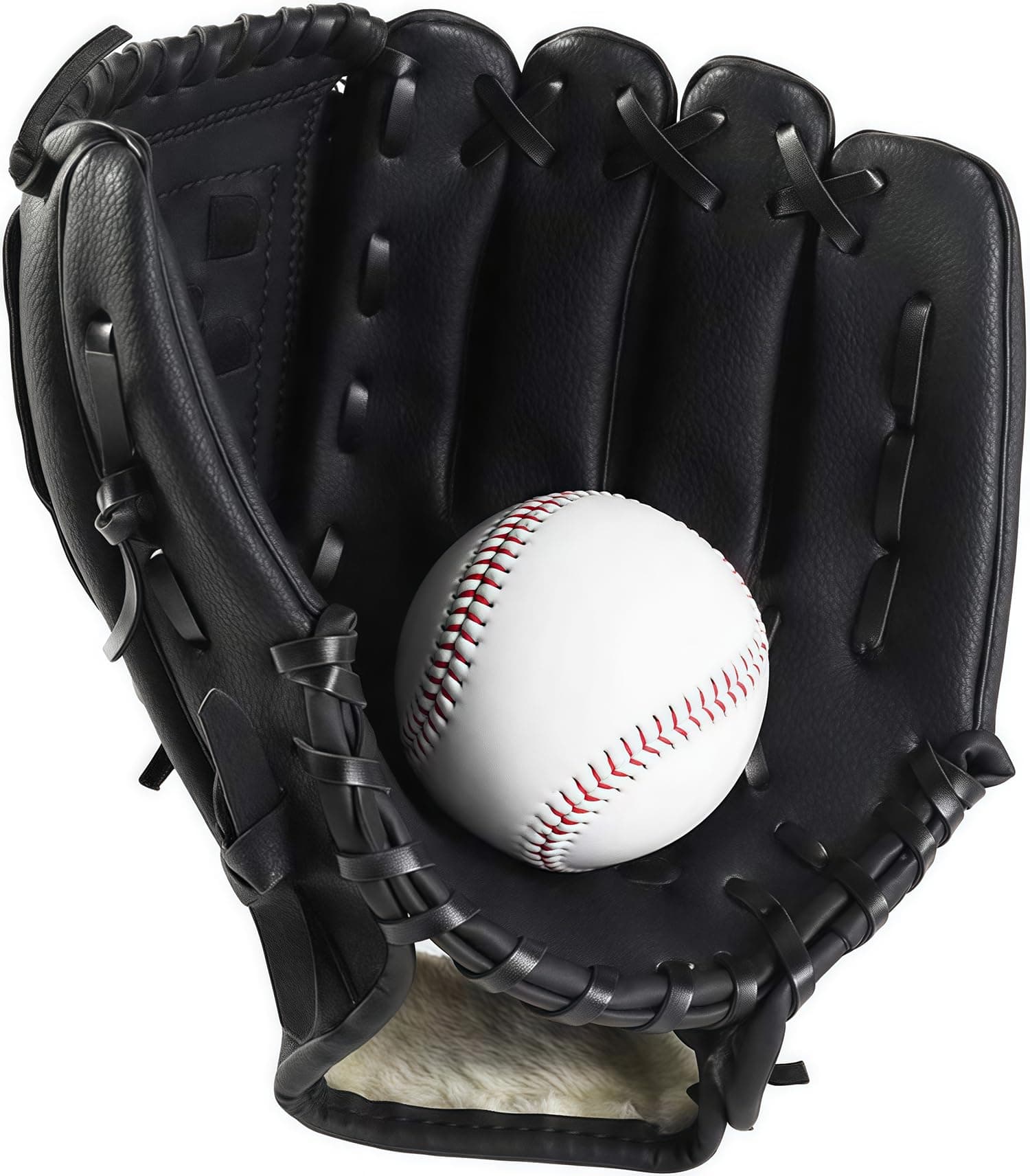 Baseball Glove Sports Batting Gloves with Baseball PU Leather Adjustable and Comfortable 10.5 inch 11.5 inch 12.5 inch Right Hand Throw, Left Hand Glove