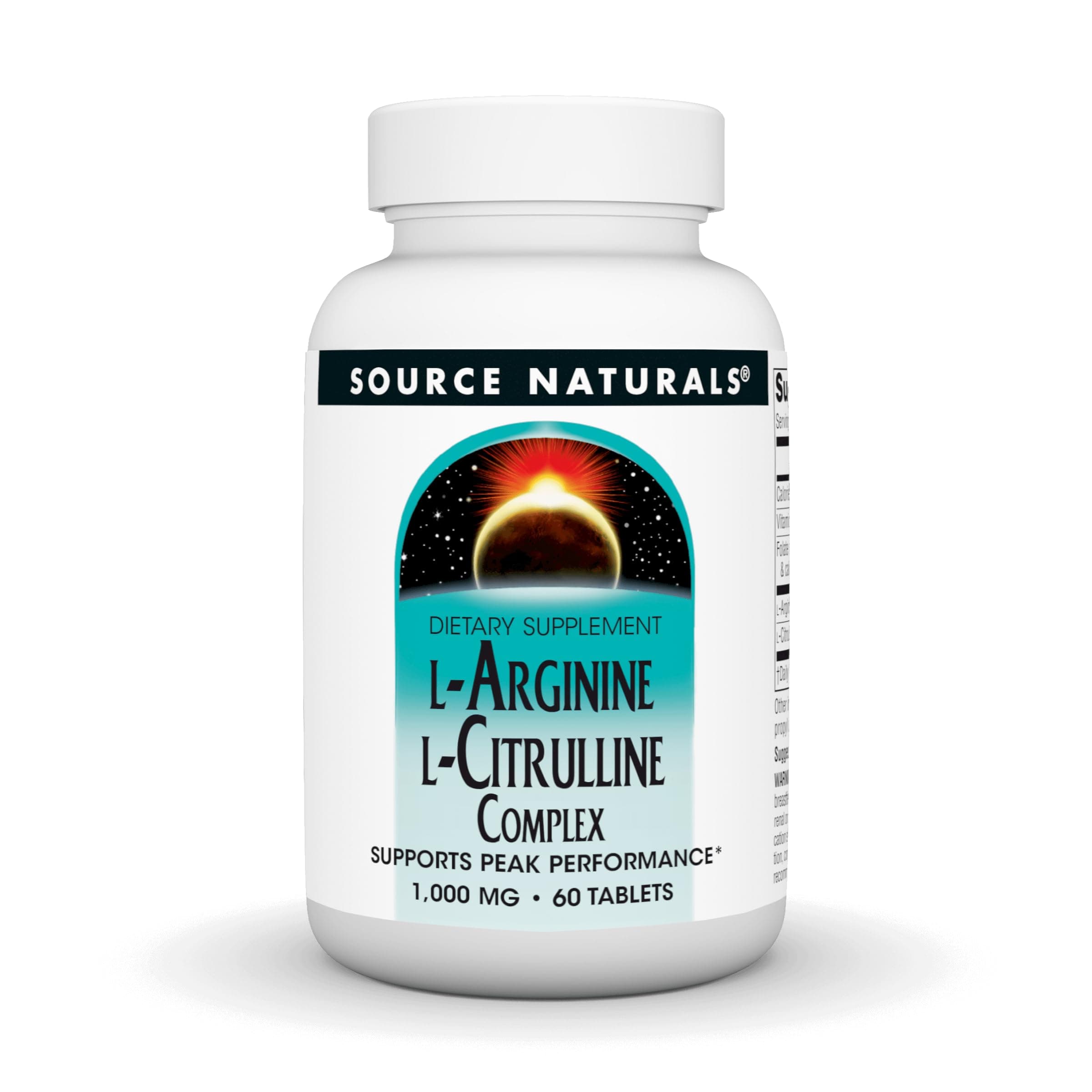 L-Arginine L-Citrulline Complex 1000mg Essential Amino Acid Supplement - 60 Tablets