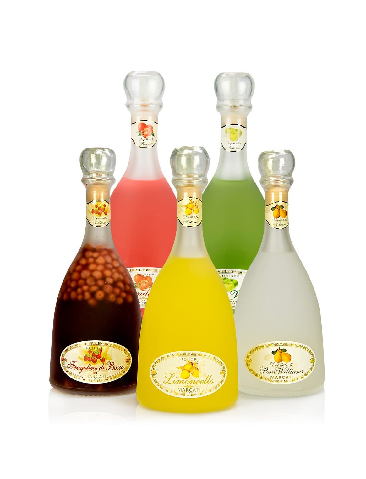 Limoncello d'Italia Marcati Collection (Pack 5 Bottles-satin Finish)