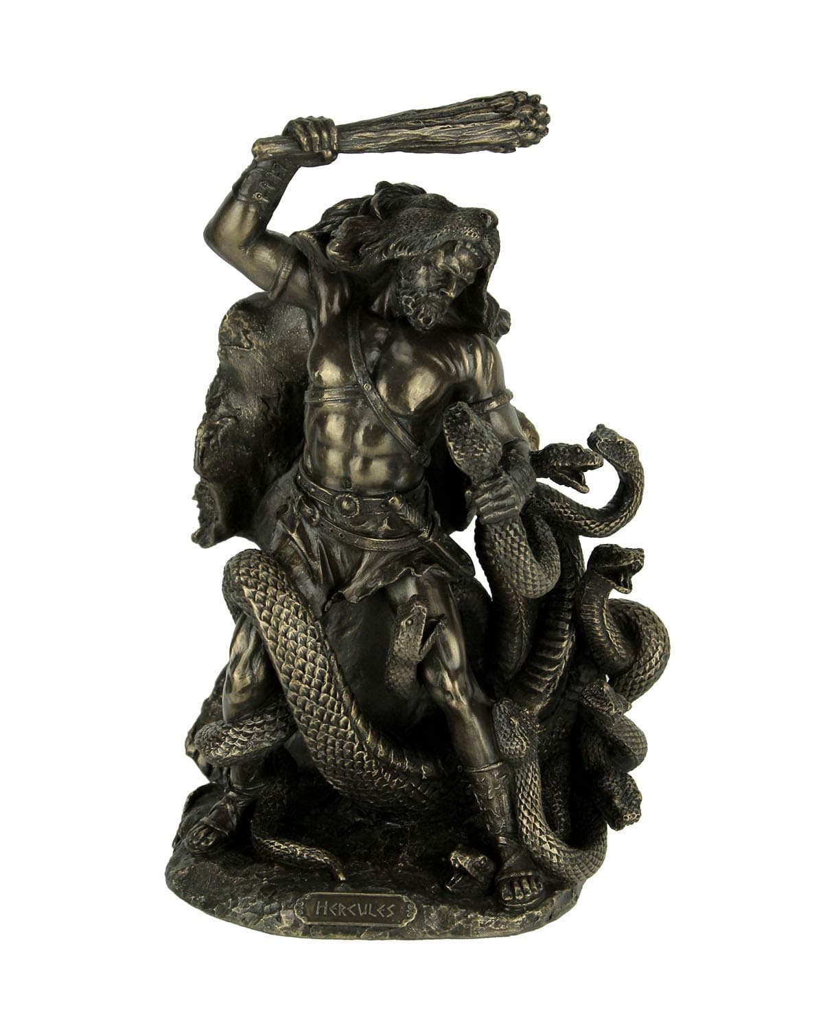 Veronese Design 9 Inch Slaying of Hydra Second Labor of Hercules Greek Roman Monster Battle Hero Heracles Antique Bronze Finish Statue