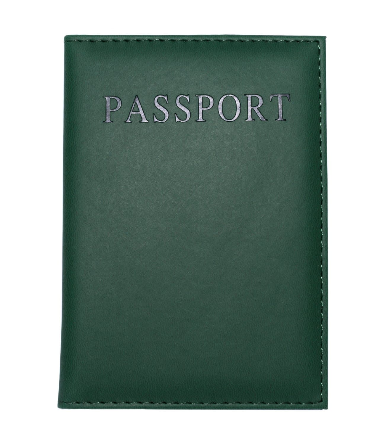 Passport Holder Cover in Faux Leather – Slim Protective Passport Wallet with Small Inner Card Pocket, Travel Document Cover for Men and Women