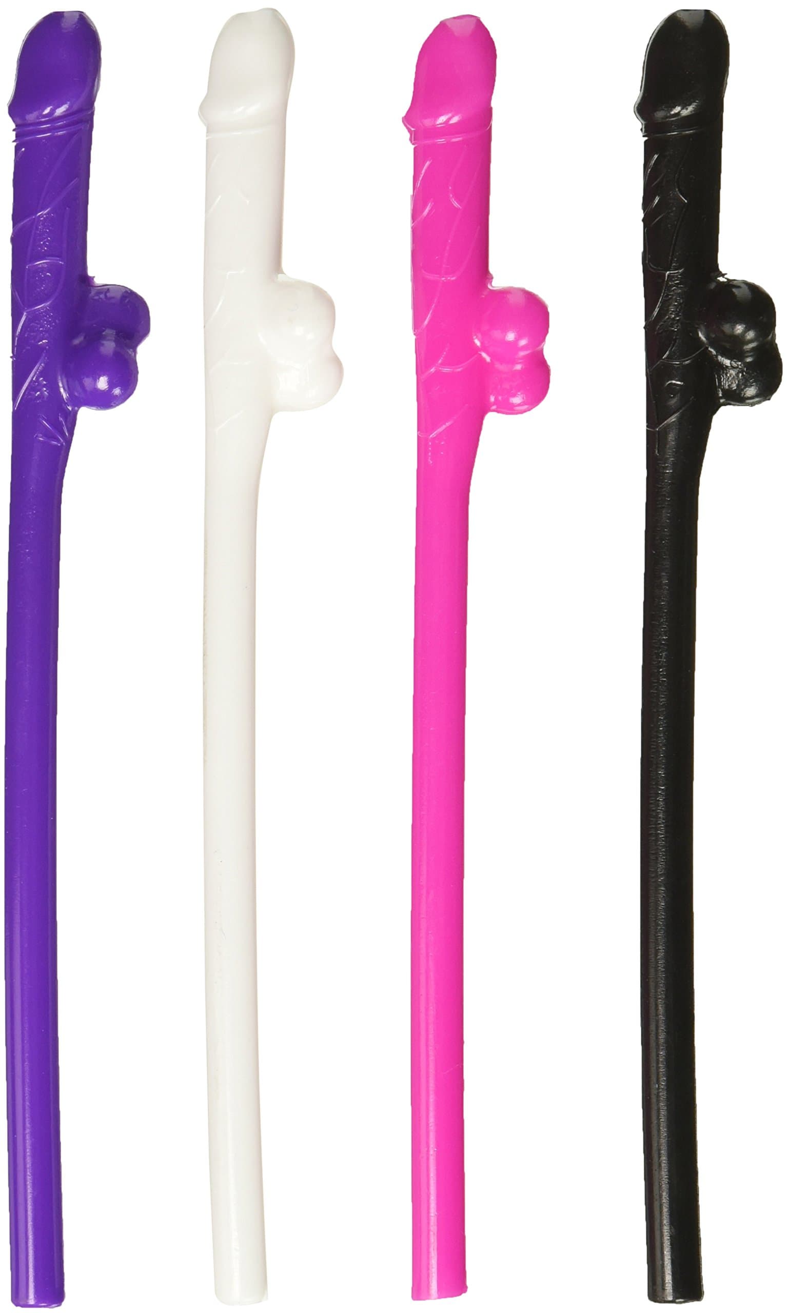 Saurus Brands 48 Count Party Favor Cocktail Stirrers and Straws, Assorted