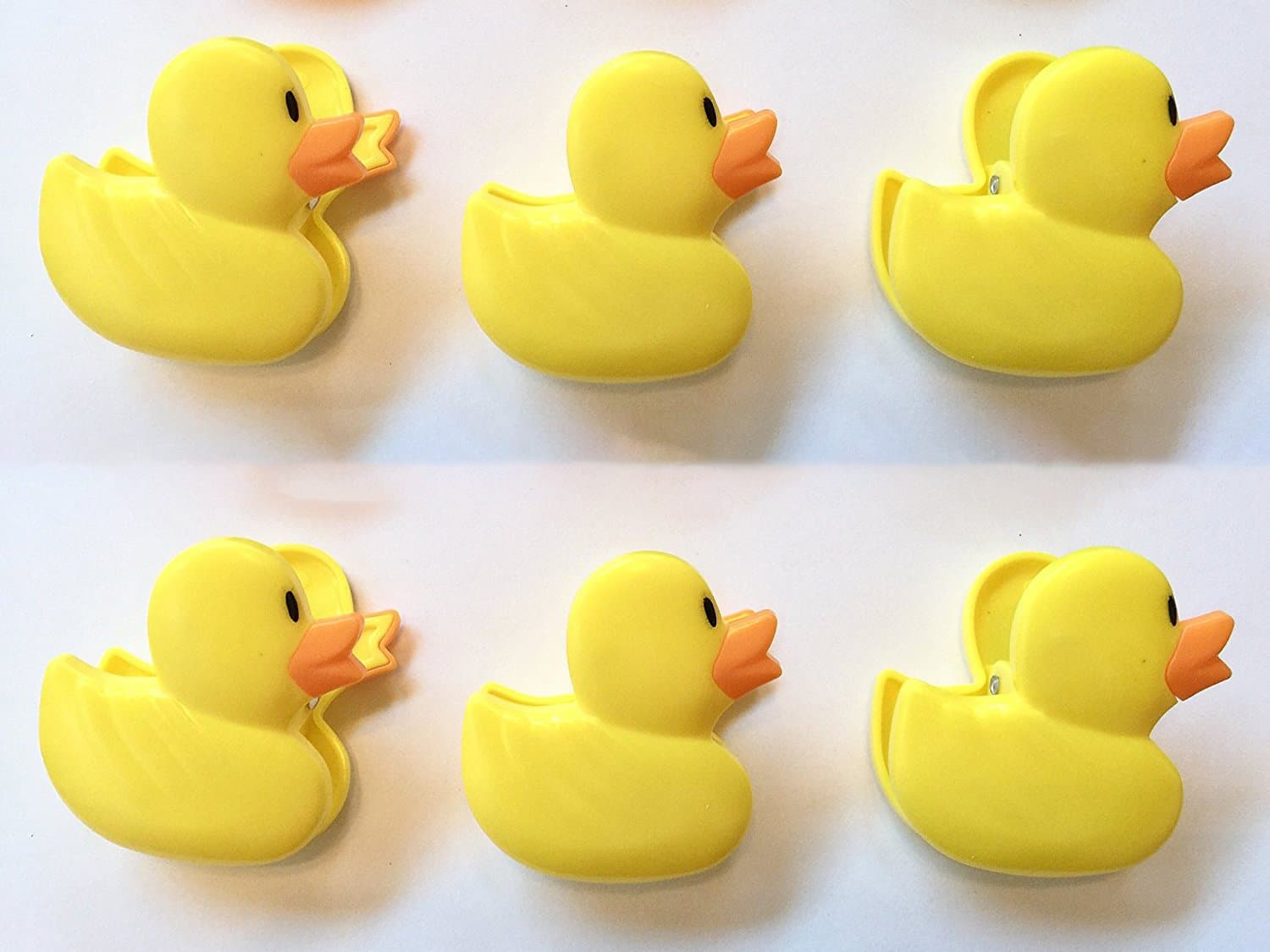 Six Total Yellow Duckie or Duck Chip Clips