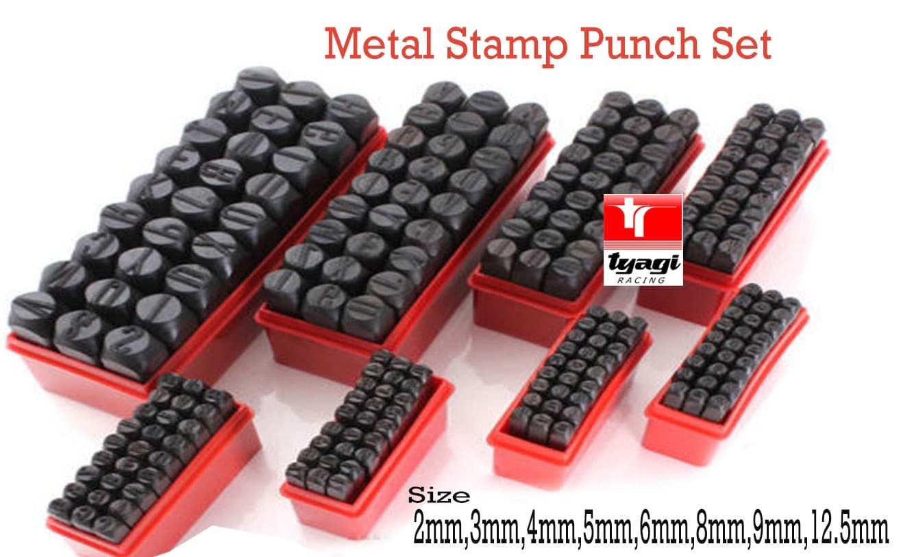 Tyagi Racing 6mm A-Z & Metal Alphabet Punches Stamp Set Letters, steel, punch set Metal Die Tool Case Craft 27 pcs