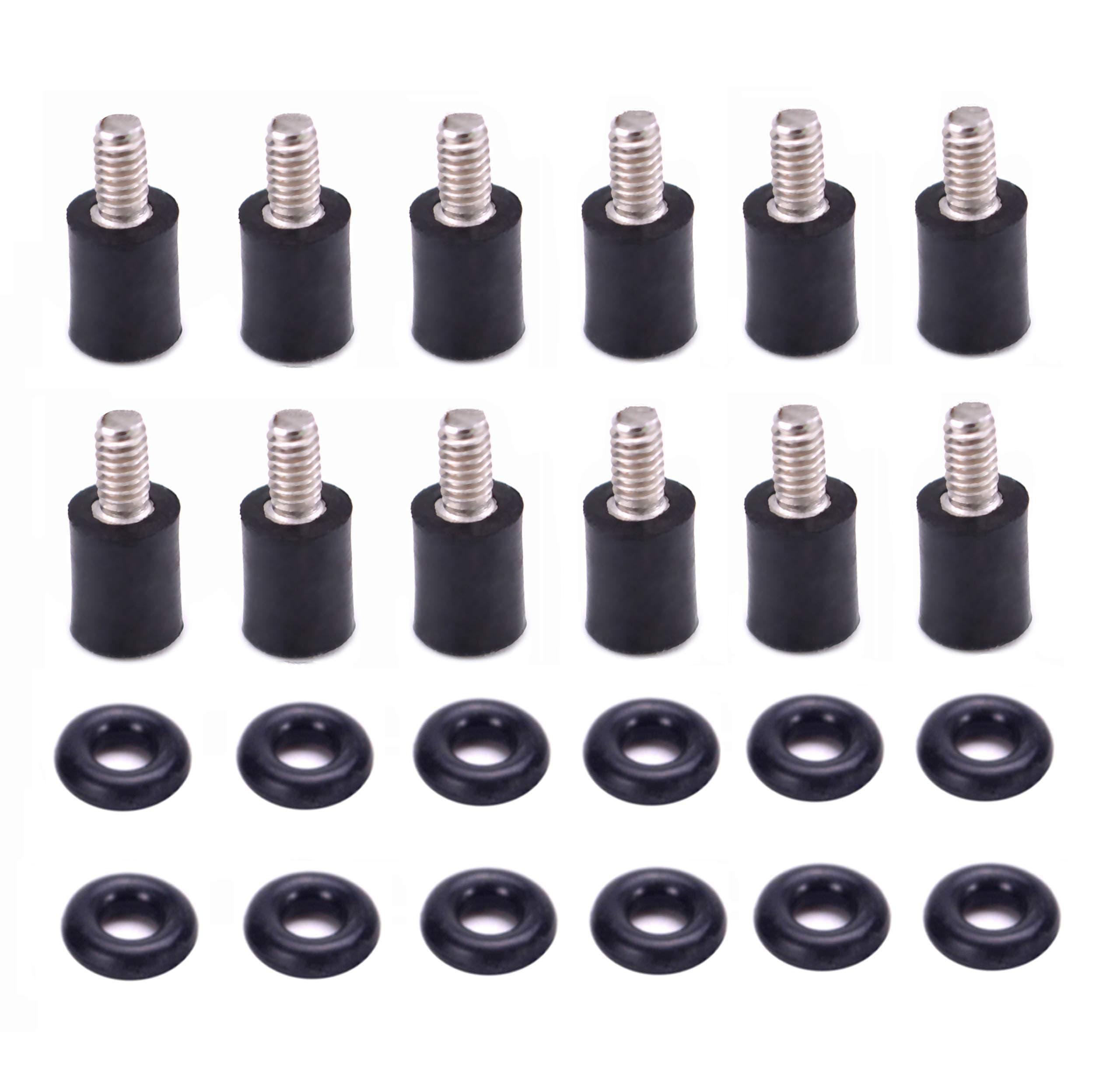 M2 Anti-Vibration Fixed Screws Mounting Hardware Spacer Rubber Standoffs for FPV Drone F3 F4 Mini Flight Controller(12pcs)