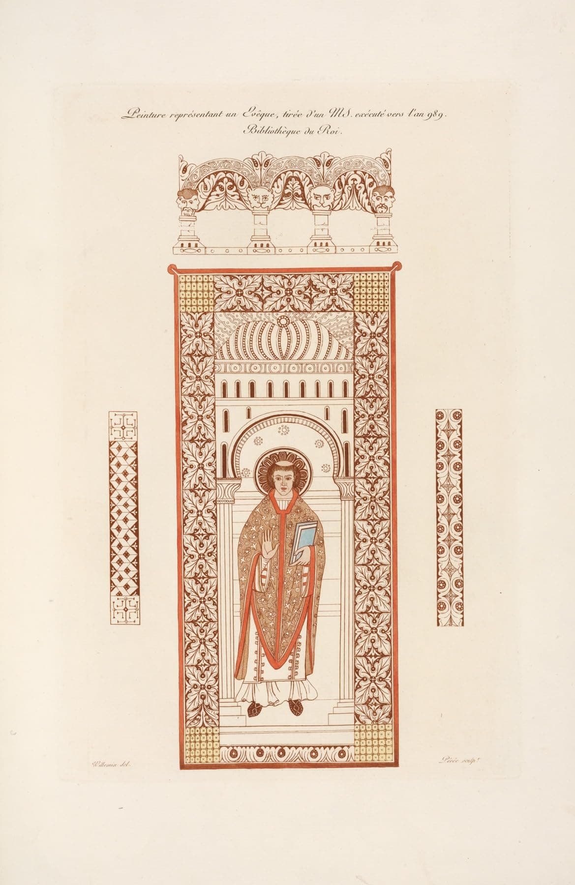 Peinture représentant un evêque tirée d’un MS. exécuté vers l’an 989. (1839) Poster Print by Nicolas Xavier Willemin (18 x 24)