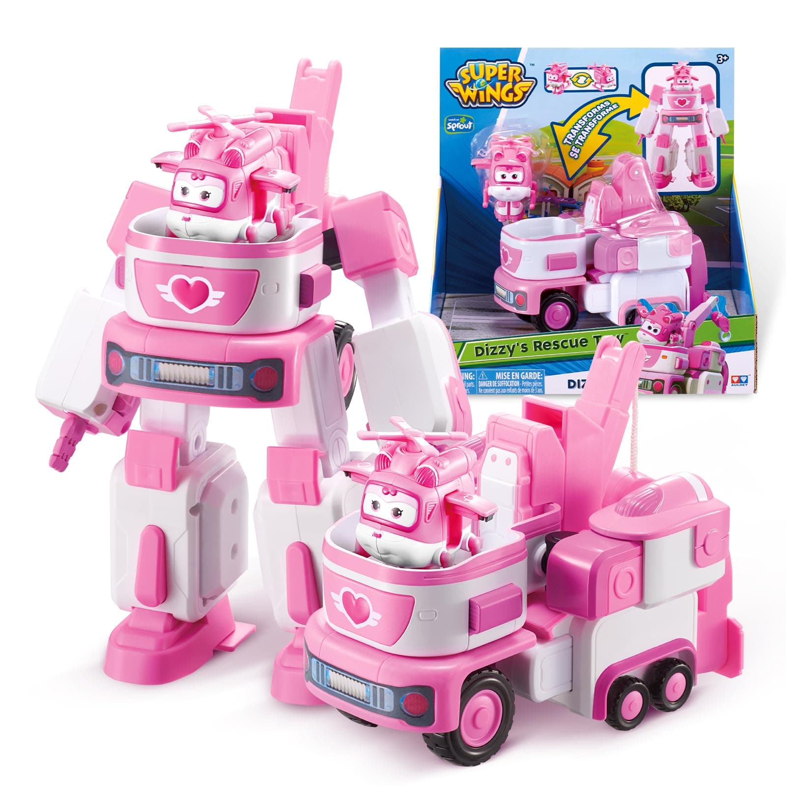 Deluxe Transforming Vehicle | Series 2 | Dizzy | Plane and Bot Vehicle Set | Includes 2 inch Figure