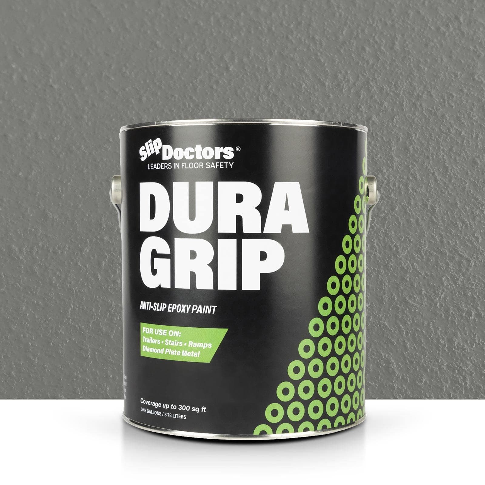 Dura Grip Anti-Slip Paint (Gallon, Medium Gray) for Concrete, Wood, Tile and Metal – Non-Skid Coating for Floor, Decking and Ramps – Non-Slip Epoxy Paint