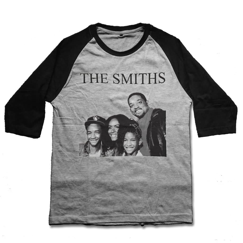 mamisari The Smiths Will Smith Family Jada Prince Funny Parody Shirt Raglan 3/4 Sleeve Baseball Tee Tshirt T-Shirts