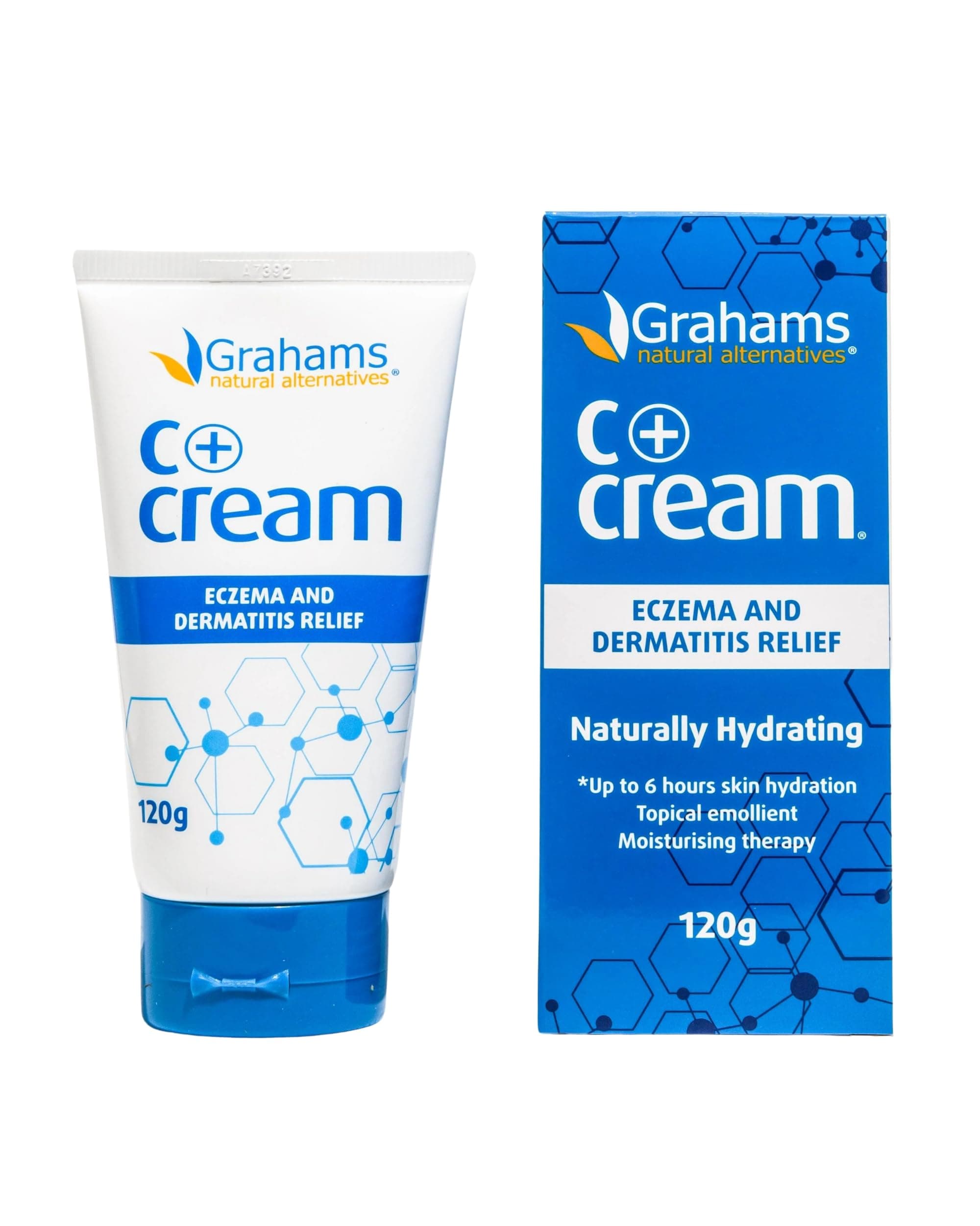 Grahams Natural C+ Cream Eczema Psoriasis & Dermatitis Relief | For Dry & Itchy Skin | Clinically Tested Ingredients | Made For Sensitive Skin | 120 G