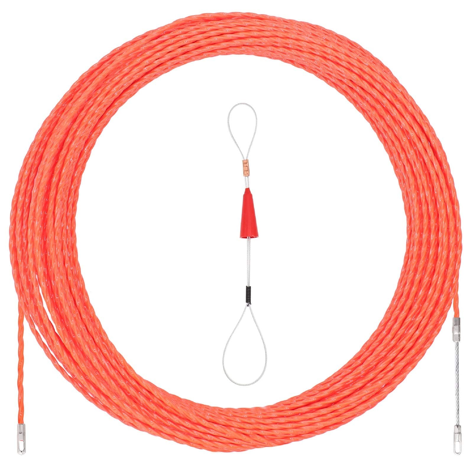 130 Feet Fish Tape Wire Puller Through Wall Wire Electrical Threader Fish plus Fish Cable Fastener Kit