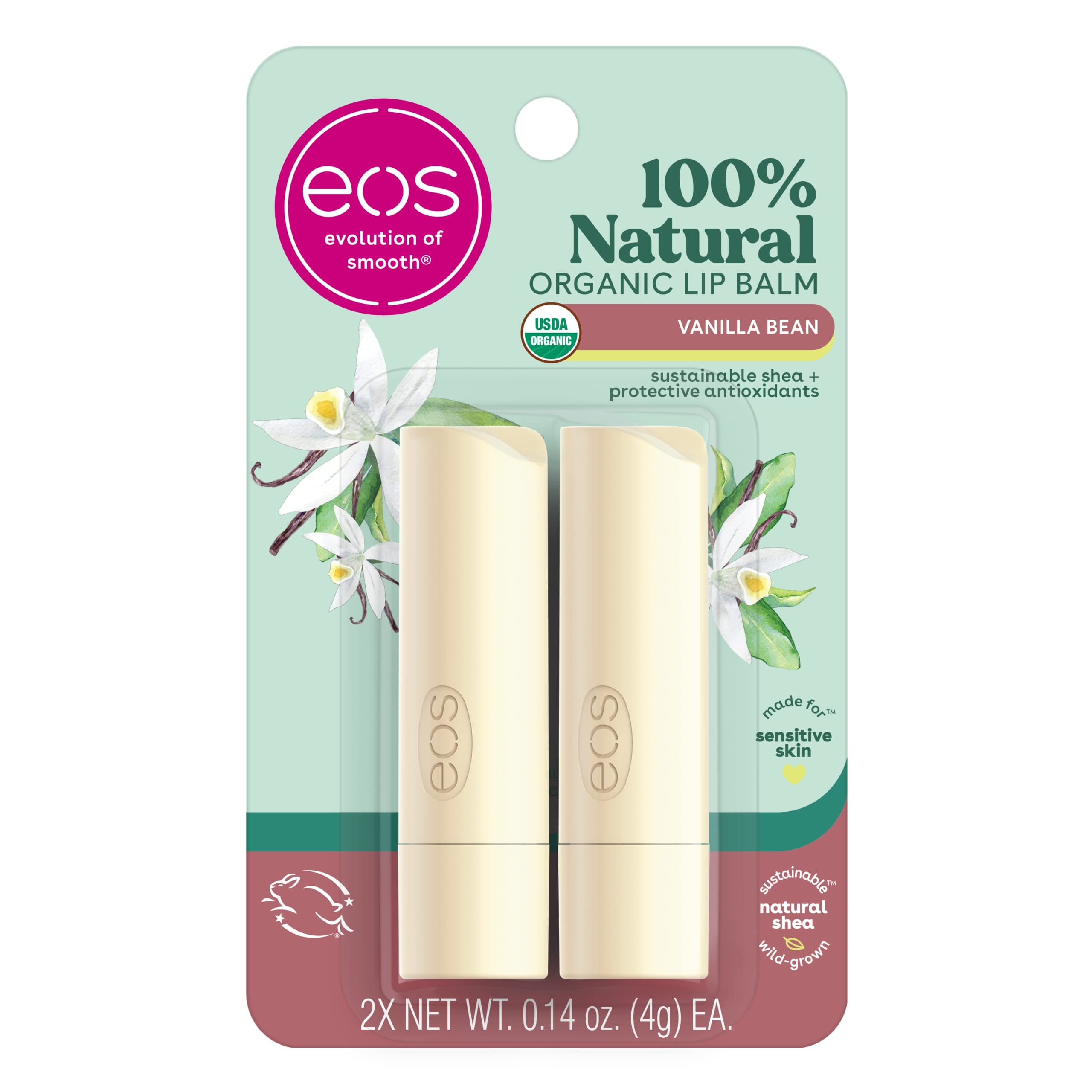 EOS LIP BALM VANILLA BEAN(2PACK)