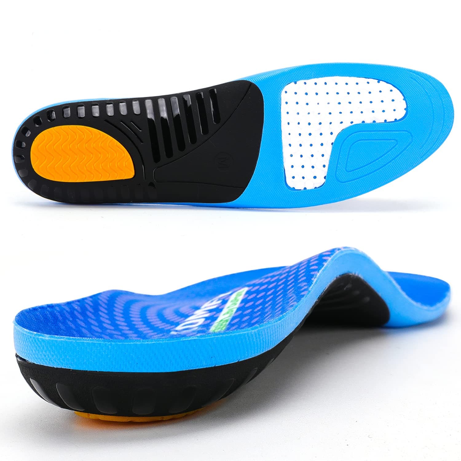 Walkomfy Standing All Day Arch Support Insoles for Men and Women, Plantar Fasciitis Relief