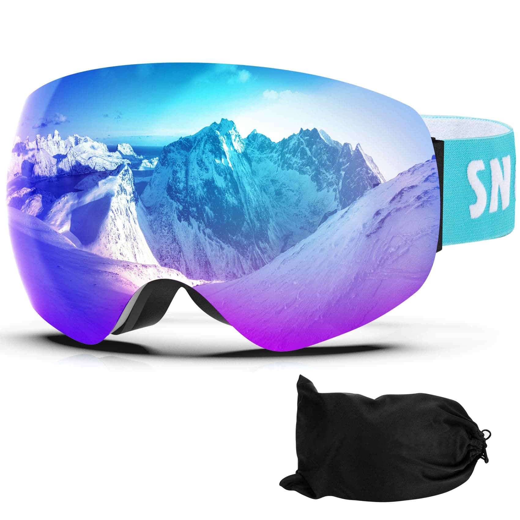Ski Goggles Snowboard Goggles Adult, 100% UV Protection Anti-Fog Snow Goggles