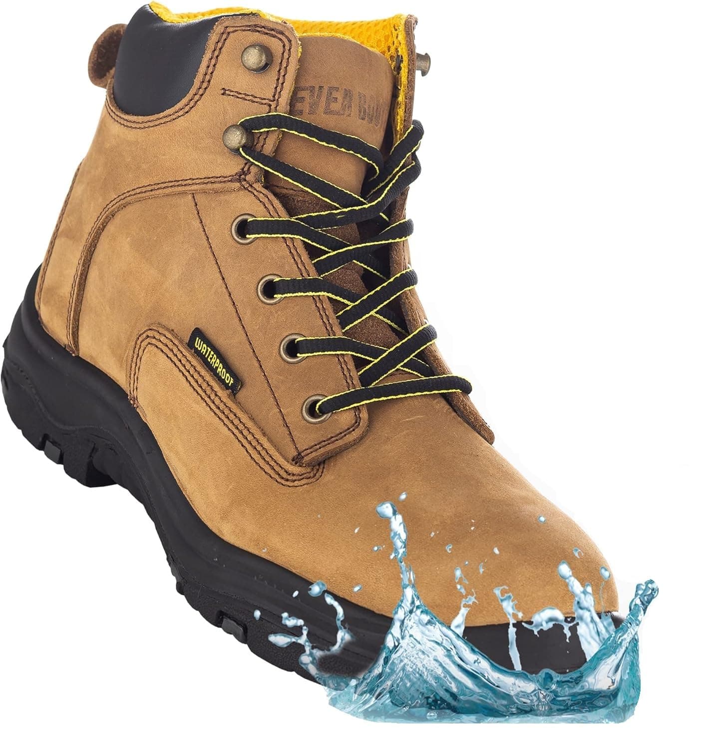 EVERBOOTS ULTRA DRY Men's Waterproof Hiking Work Boots, Lightweight Ultility Leather Shoes, Water Proof Tactical Military Outdoor Ankle Mens Boot for Construction, Roofing, Hunting, Winter Trails