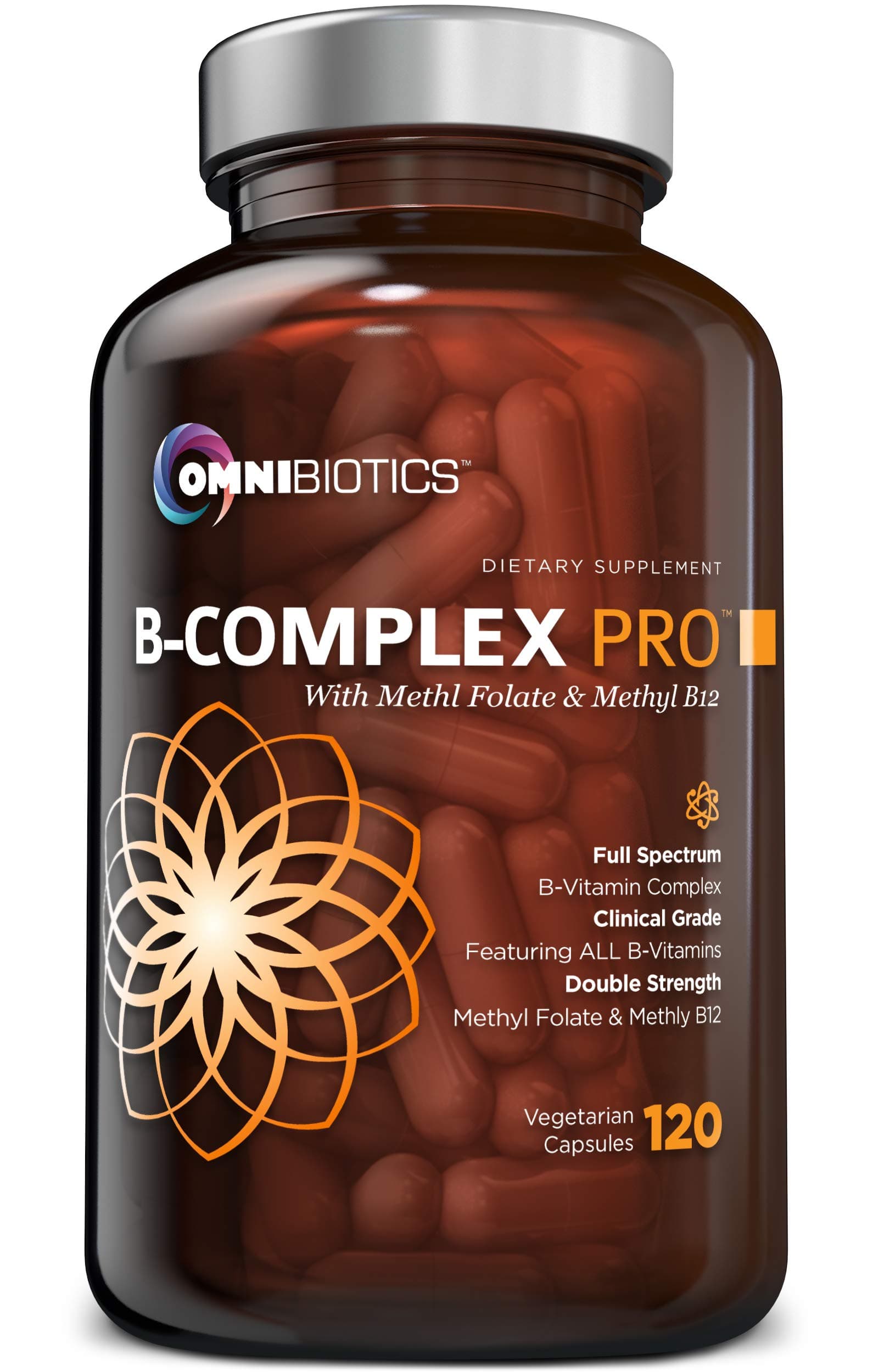 Vitamin B Complex PRO | High-Potency B Complex Vitamins with Methyl B12, Methyl Folate, and all B-vitamins (B1, B2, B3, B5, B6, B7, B8, B9, B12) | Stress Relief & Energy Support | 90 Vegan Capsules