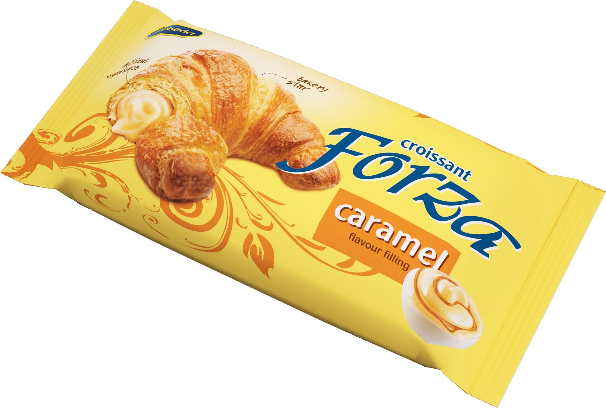 Pobeda Forza Chocolate Croissant with Caramel Filling, 55 g