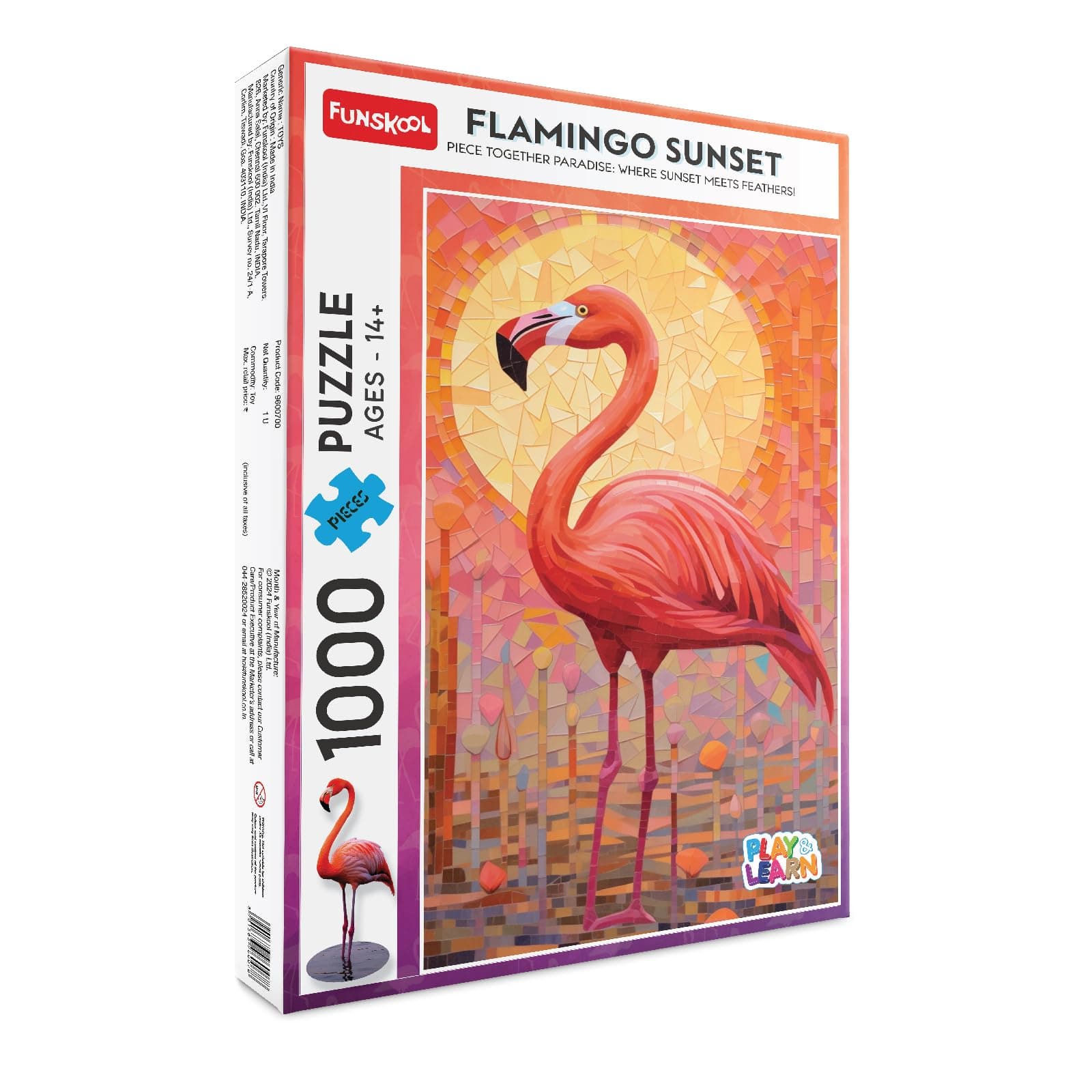Funskool-Flamingo Sunset,Jigsaw, Educational,1000 Pieces,Puzzle,for 14 Year Old Kids and Above,Toy