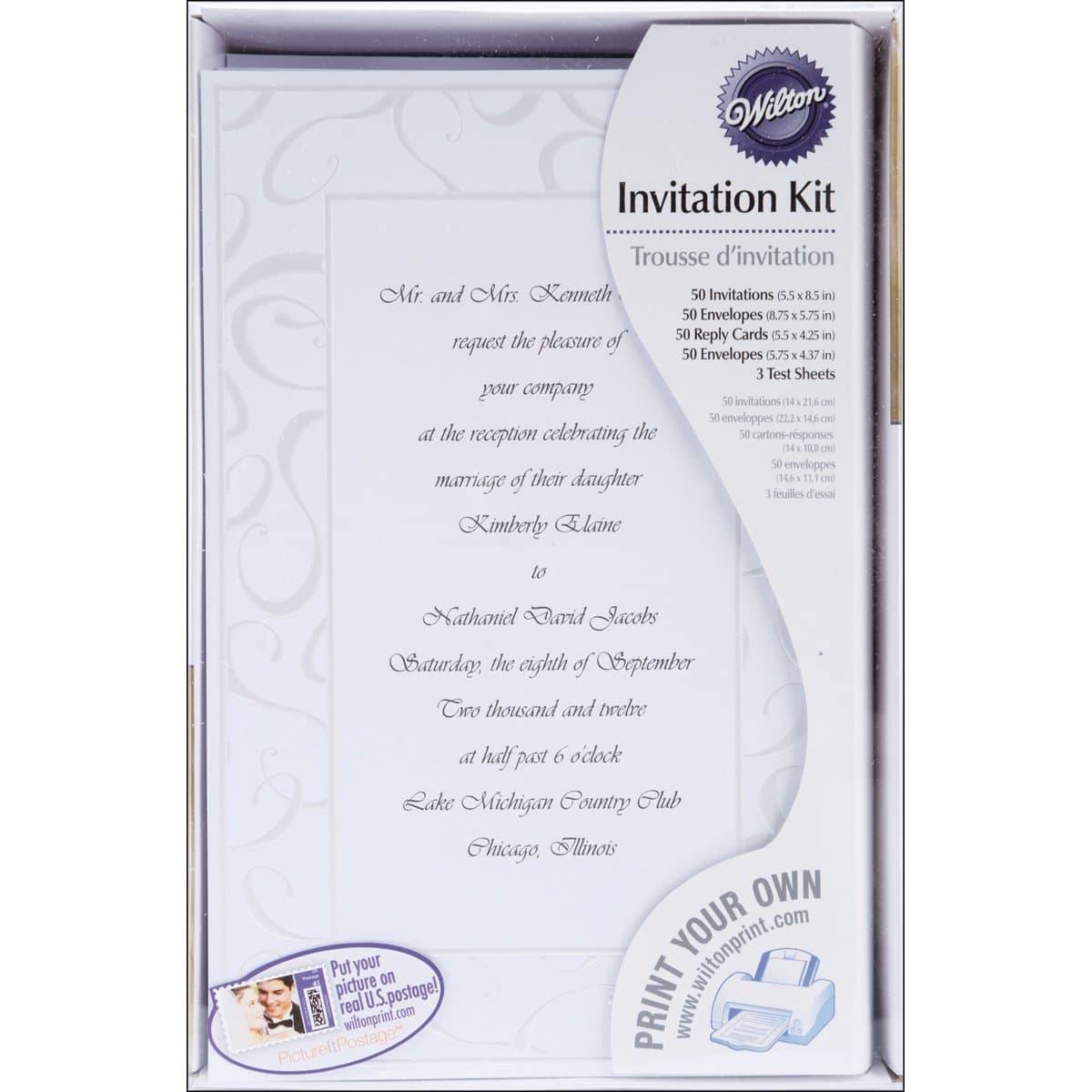 Wilton Elegant Swirls Wedding Invitation Kit