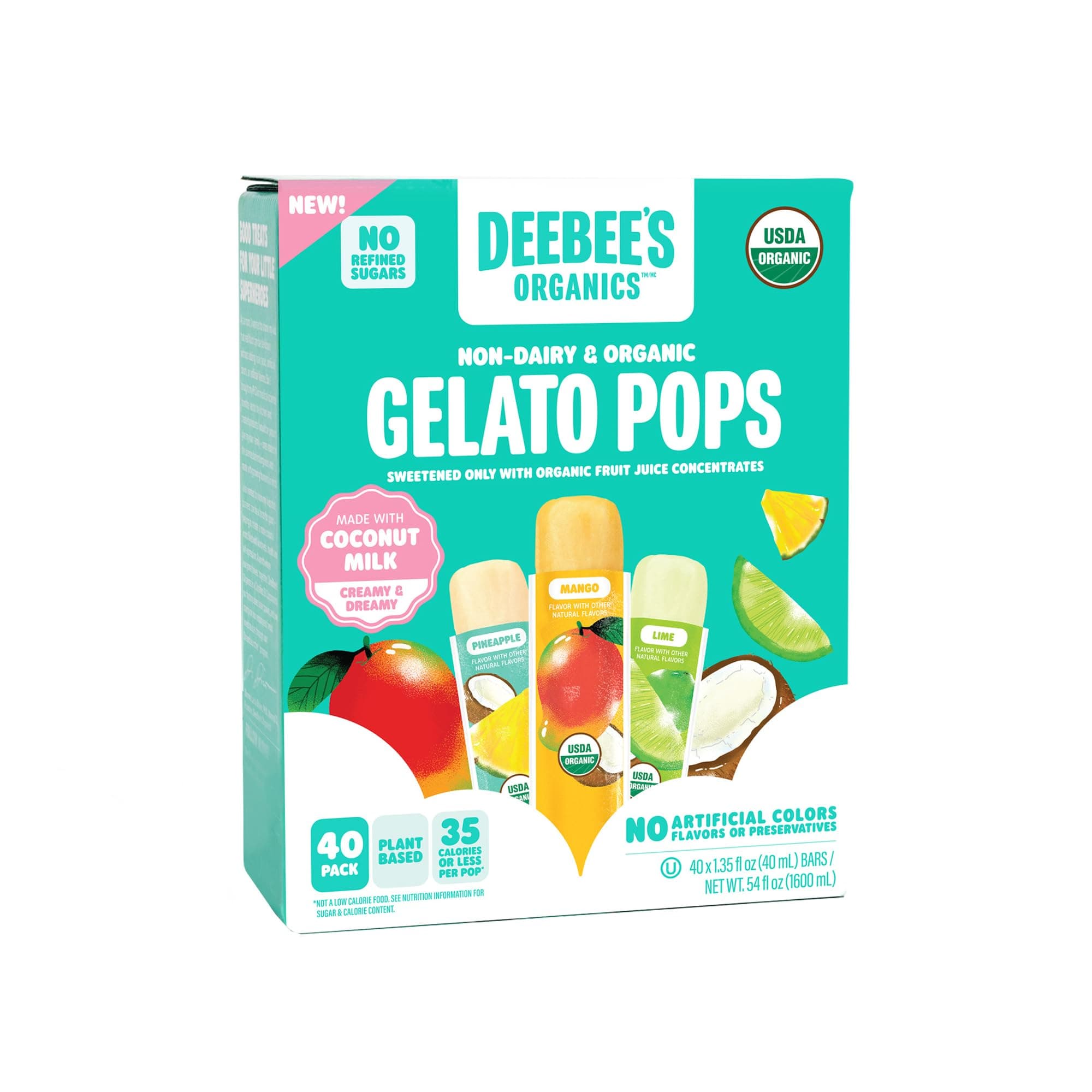DeeBees Organics Non-Dairy Gelato Pops