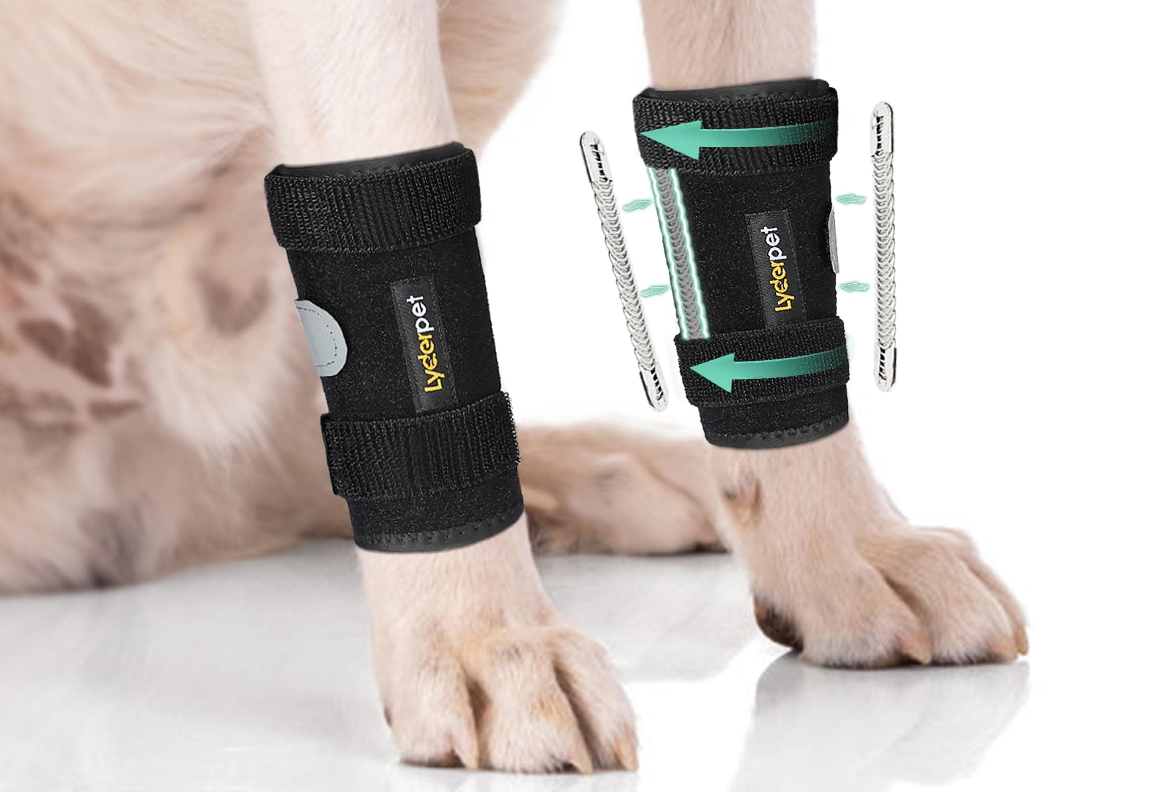Dog Front Leg Brace Ankle Support for Forelilmb, Canine Dog Wrist Brace Splint, Protects Foreleg Carpus Joint Wounds Heals, Helps with Loss of Stability Caused by Arthritis