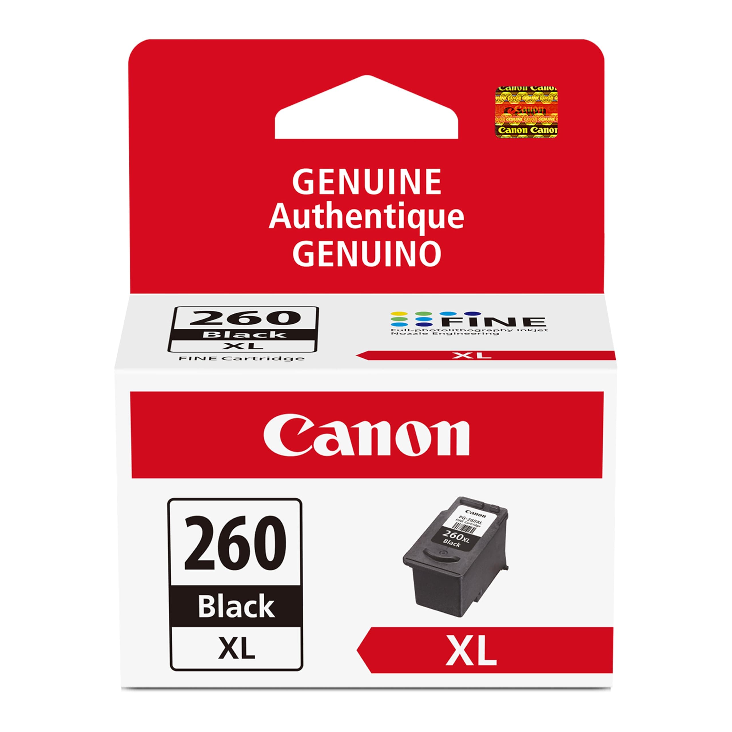 PG-260 XL Genuine Black Ink Cartridge, Compatible with TS5320/6420/6420a,TR7020/7020a