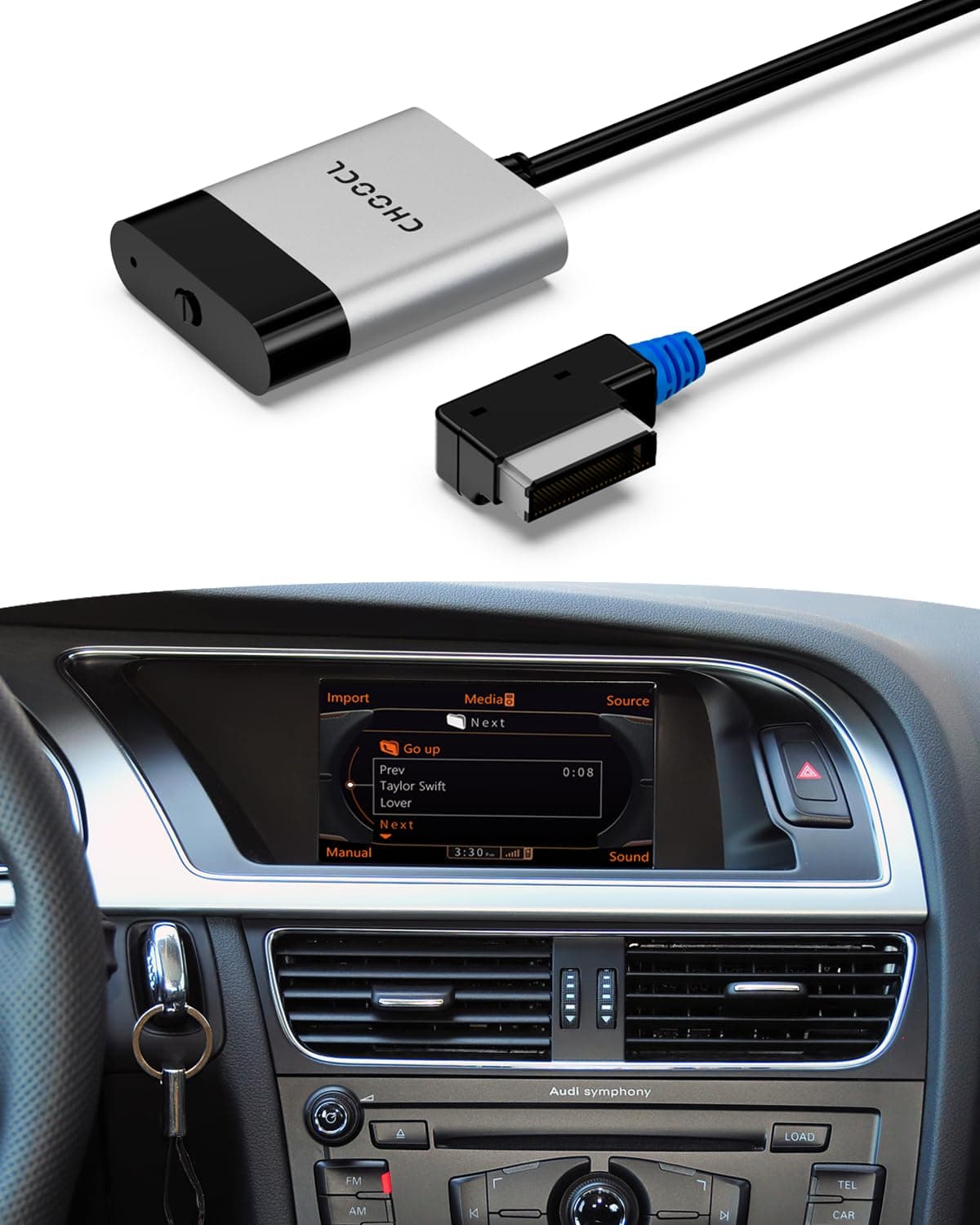 Bluetooth 5.0 Car Adapter for Audi with AMI Interface, Mercedes & Volkswagen with MDI Connector, Bluetooth Receiver with aptX-HD Sound for MMI 3G/3G+ System(Audi Symphony,Audi Concert)