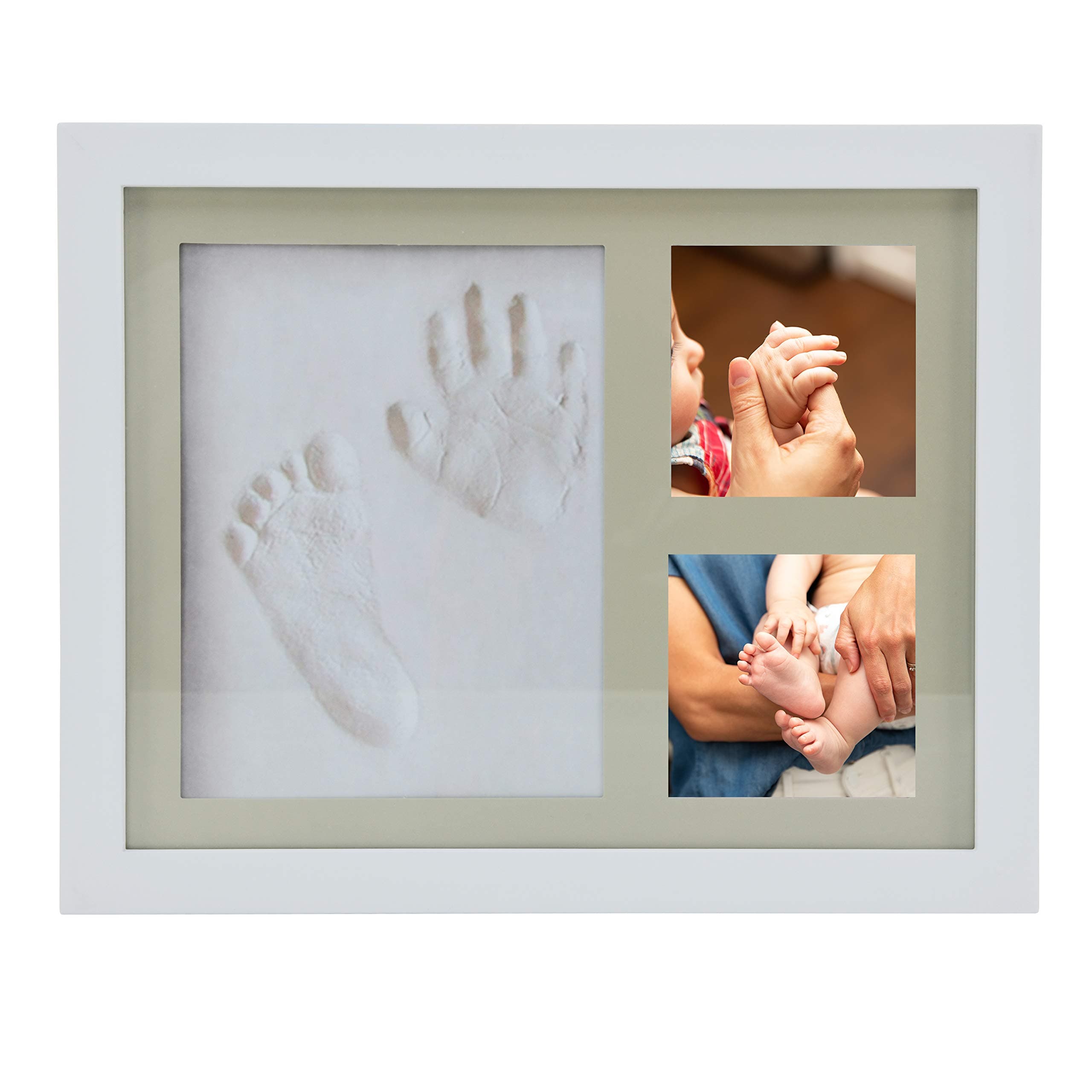 Baby Handprint Kit Picture Frame, Baby Footprint kit Perfect for Newborn Boys and Girls, Baby Shower Registry Gifts, Great Baby Keepsake.