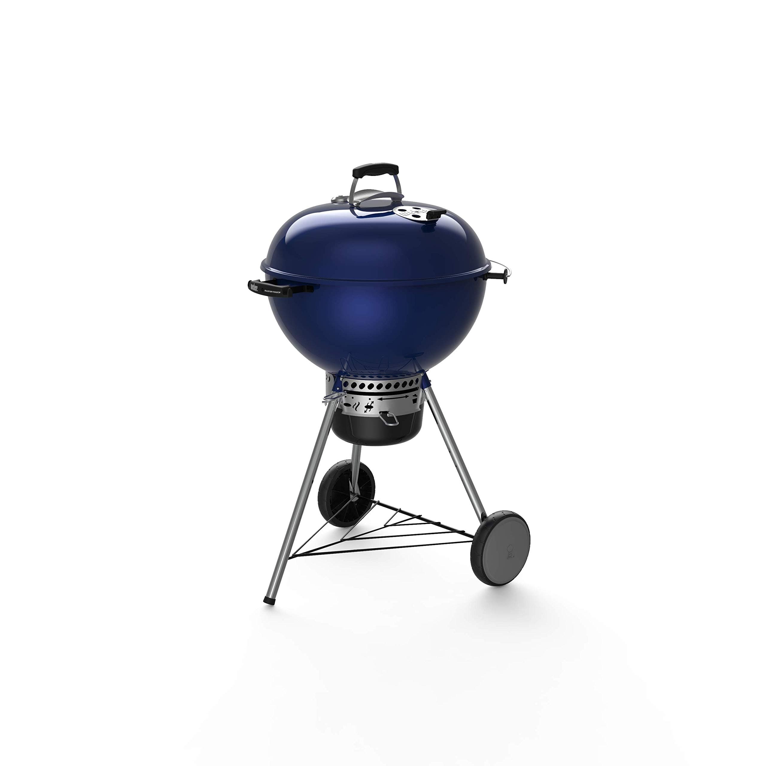 Master-Touch Charcoal Grill, 22-Inch, Deep Ocean Blue – Premium Outdoor BBQ Grill with Tuck-Away Lid Holder & One‑Touch™ Cleaning System, Porcelain‑Enameled Kettle