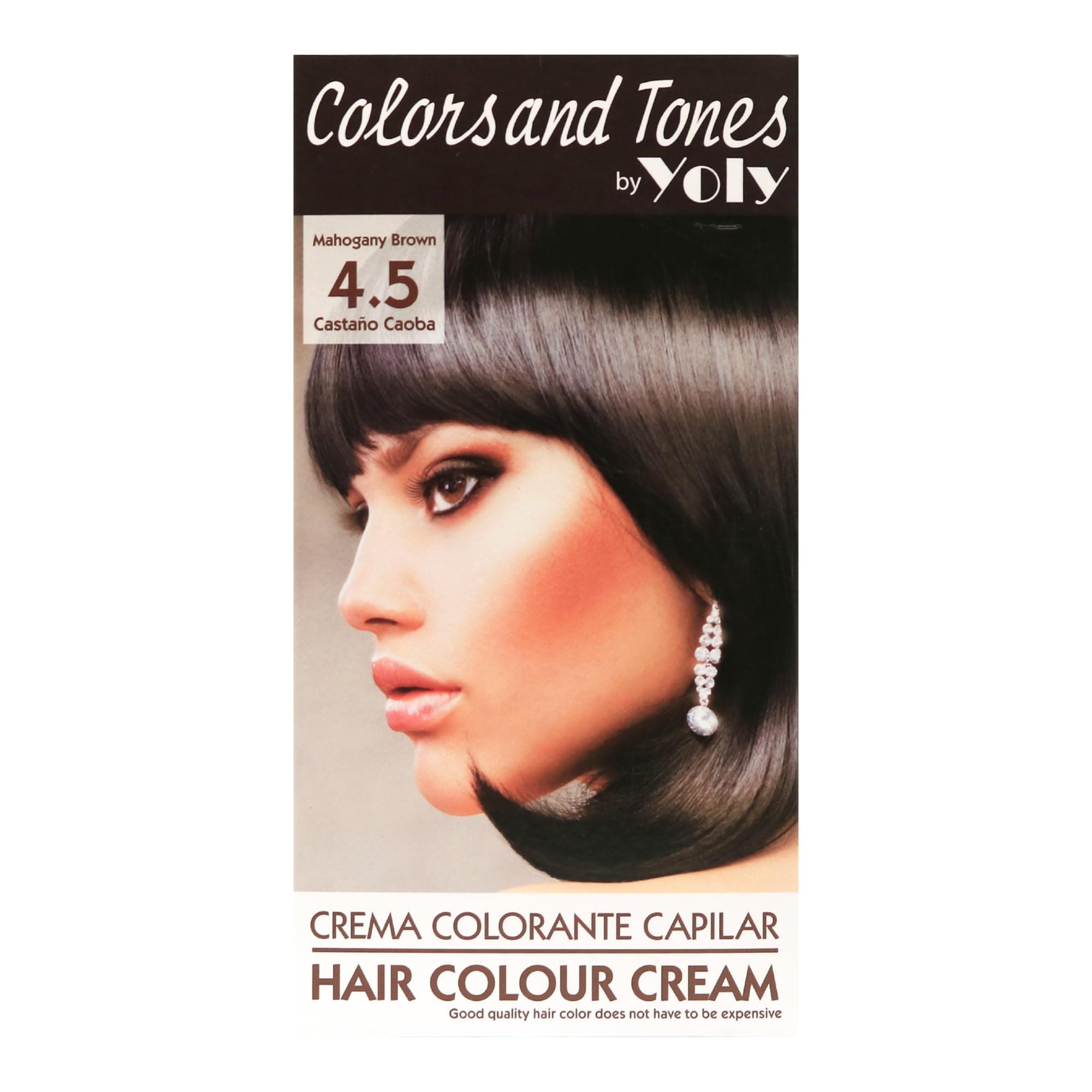 Yoly Hair Colour Cream Intense Mahogany Brown, 4.5 1 Pack