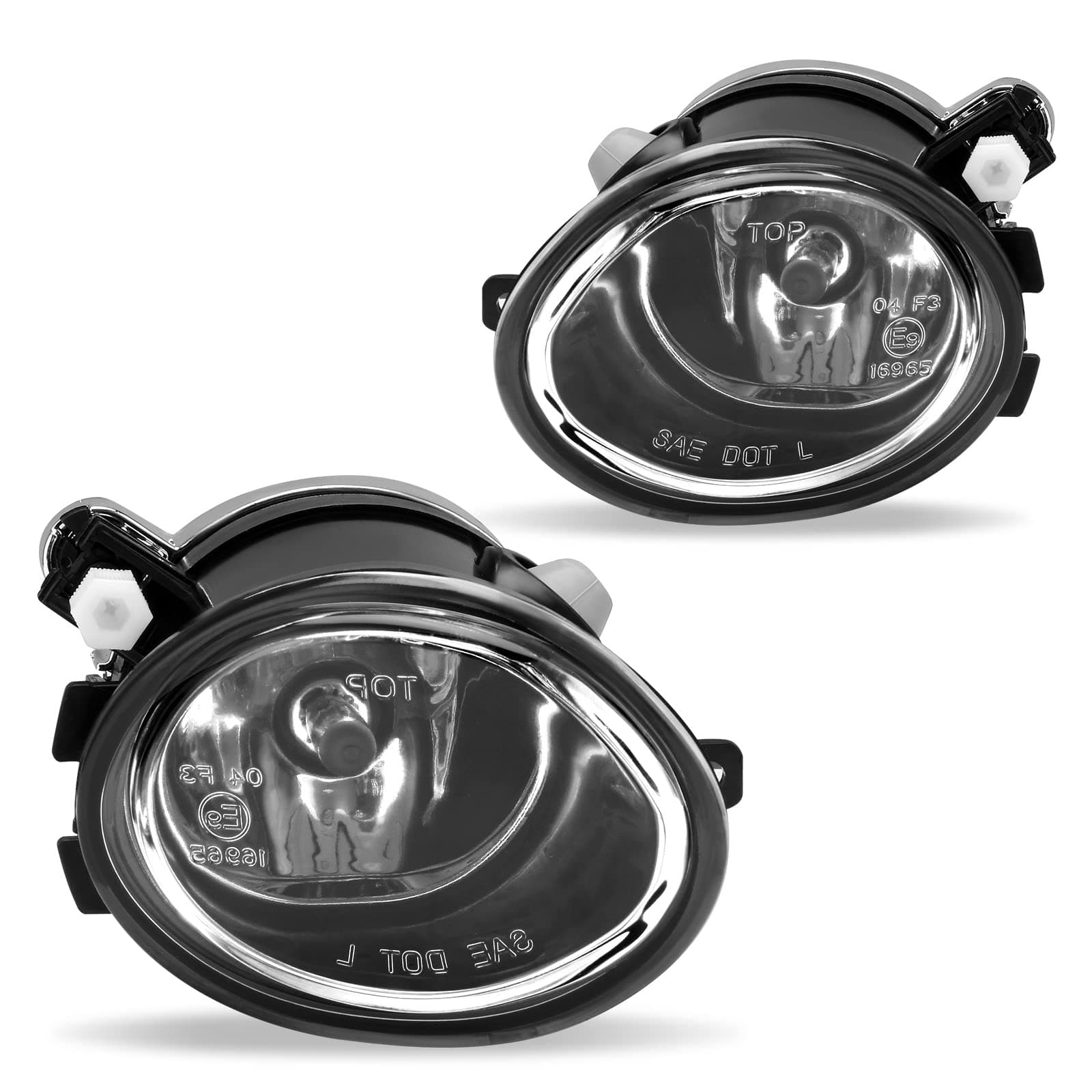 AUTOSAVER88 Fog Lights For BMW E46 M3 2001-2006 E39 M5 2000-2003 (OE Style Real Glass Clear Lens w/ Bulbs)