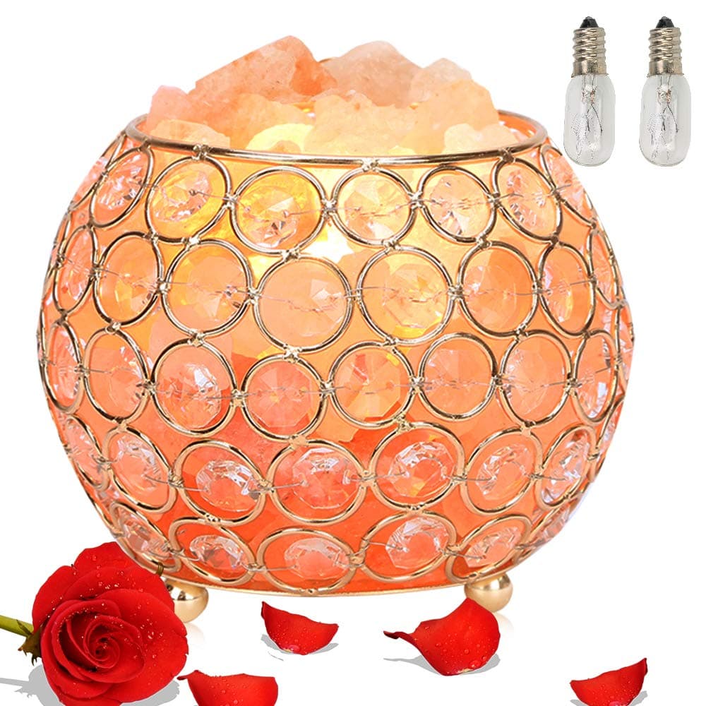 Himalayan salt lamps,Sanwsmo Pink Crystal Salt Rock Lamp,Dimmable Switch Warm Yellow Night Light,Bedroom Decoration and Lighting,Best Gift Idea(ETL Certified,Upgrade version)