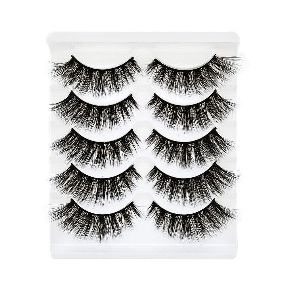 Bepholan Strip Eyelashes False Eyelashes 3D Mink Lashes Faux Mink Lashes Pack Reusable Invisible Band Soft Natural Long Fashion Hand Made Beauty for Womenβs Make Up